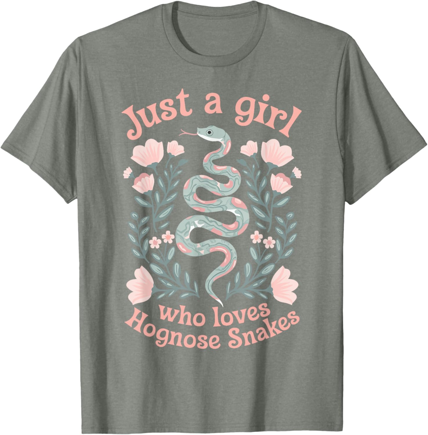 Just A Girl Who Loves Hognose Snakes T-Shirt Cute Snake Lover Tee - 18