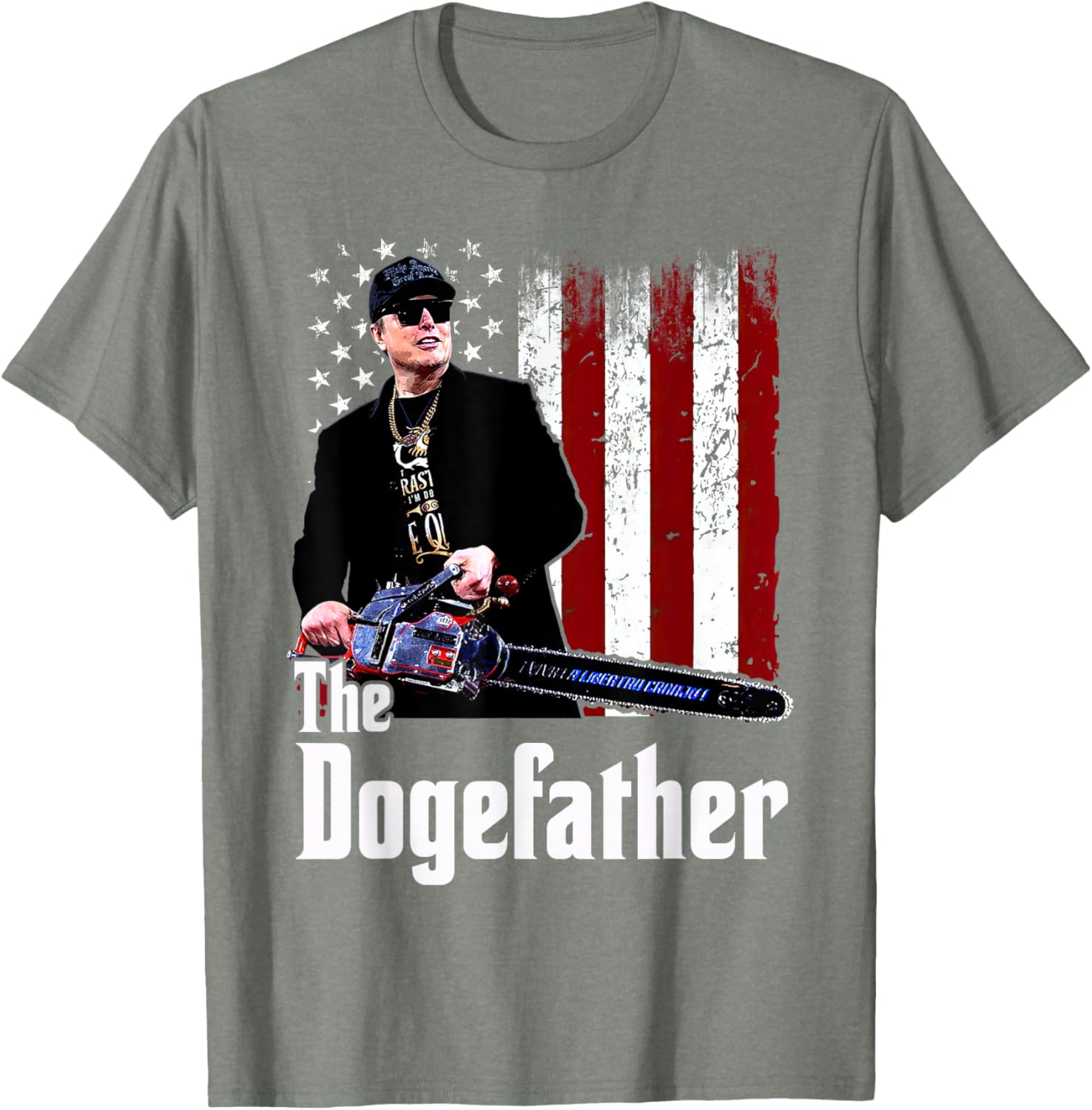 The Dogefather Chainsaw USA Flag T-Shirt for Men and Women - 18