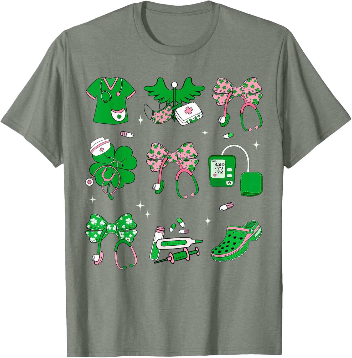 Lucky Shamrock Nurse T-Shirt for St. Patrick's Day Celebration - 20