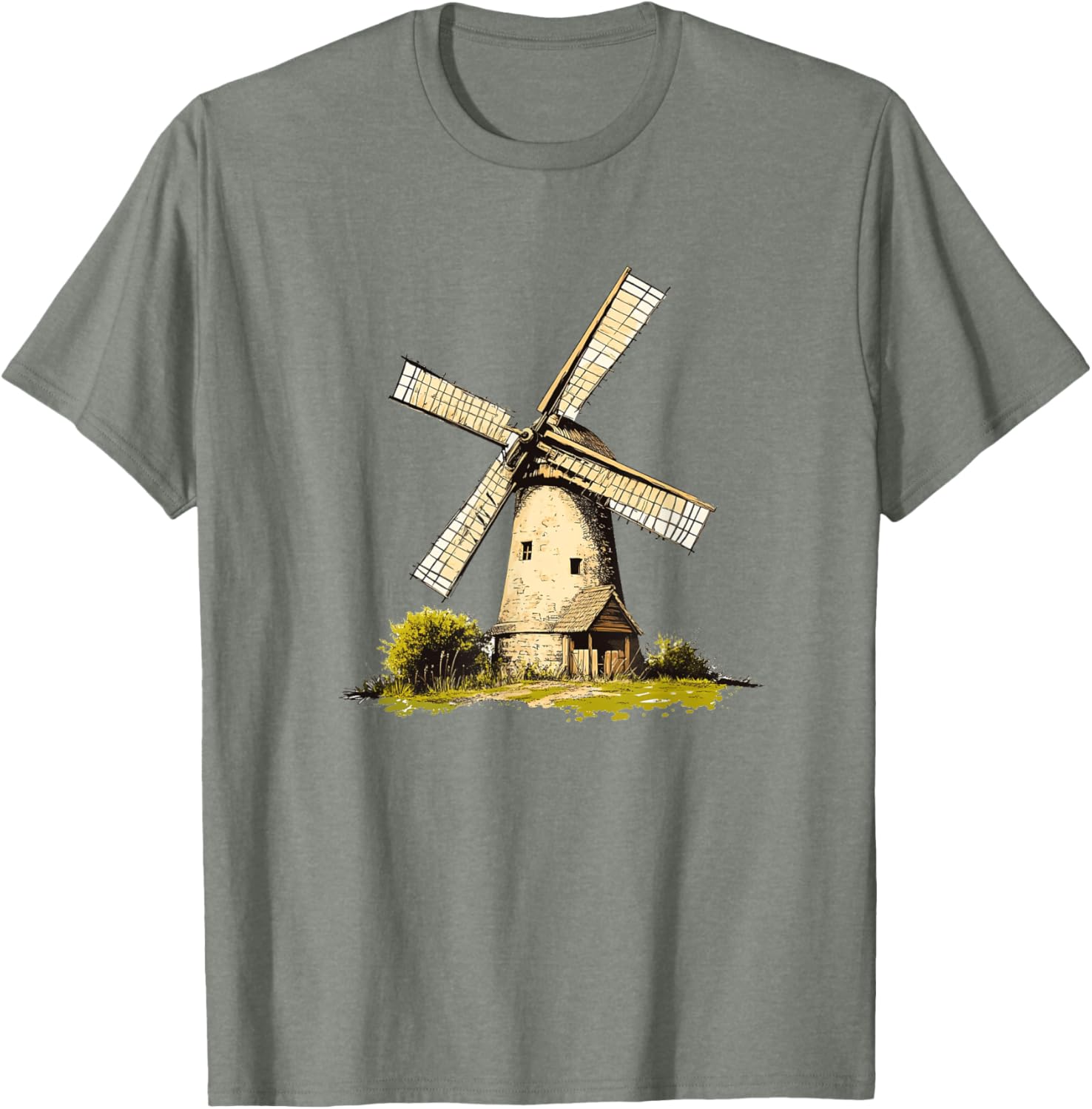 Rustic Old Windmill Vibes T-Shirt for Unique Costume Style - 14