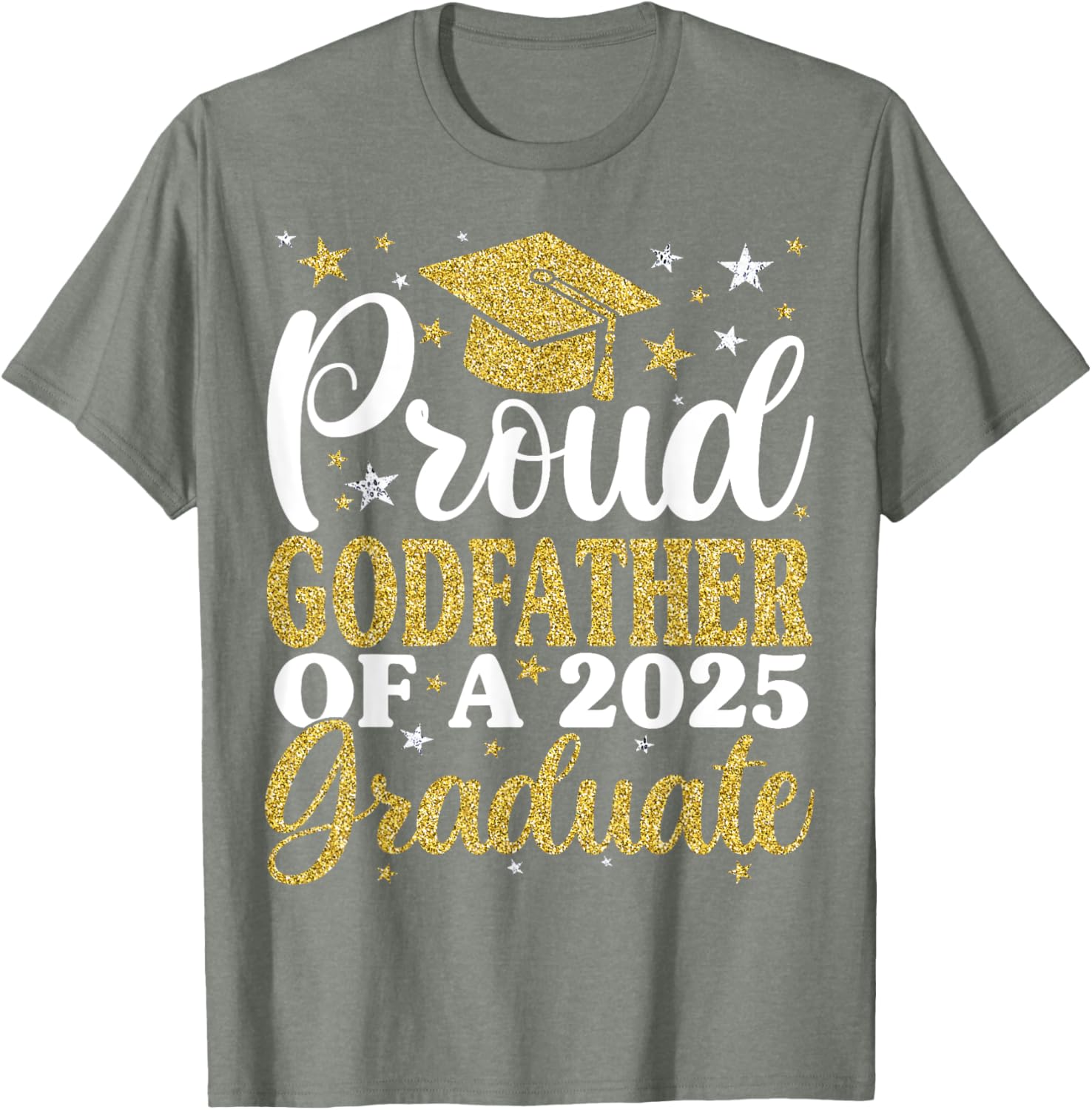 Proud Godfather of 2025 Graduate T-Shirt for Family Celebrations - 4