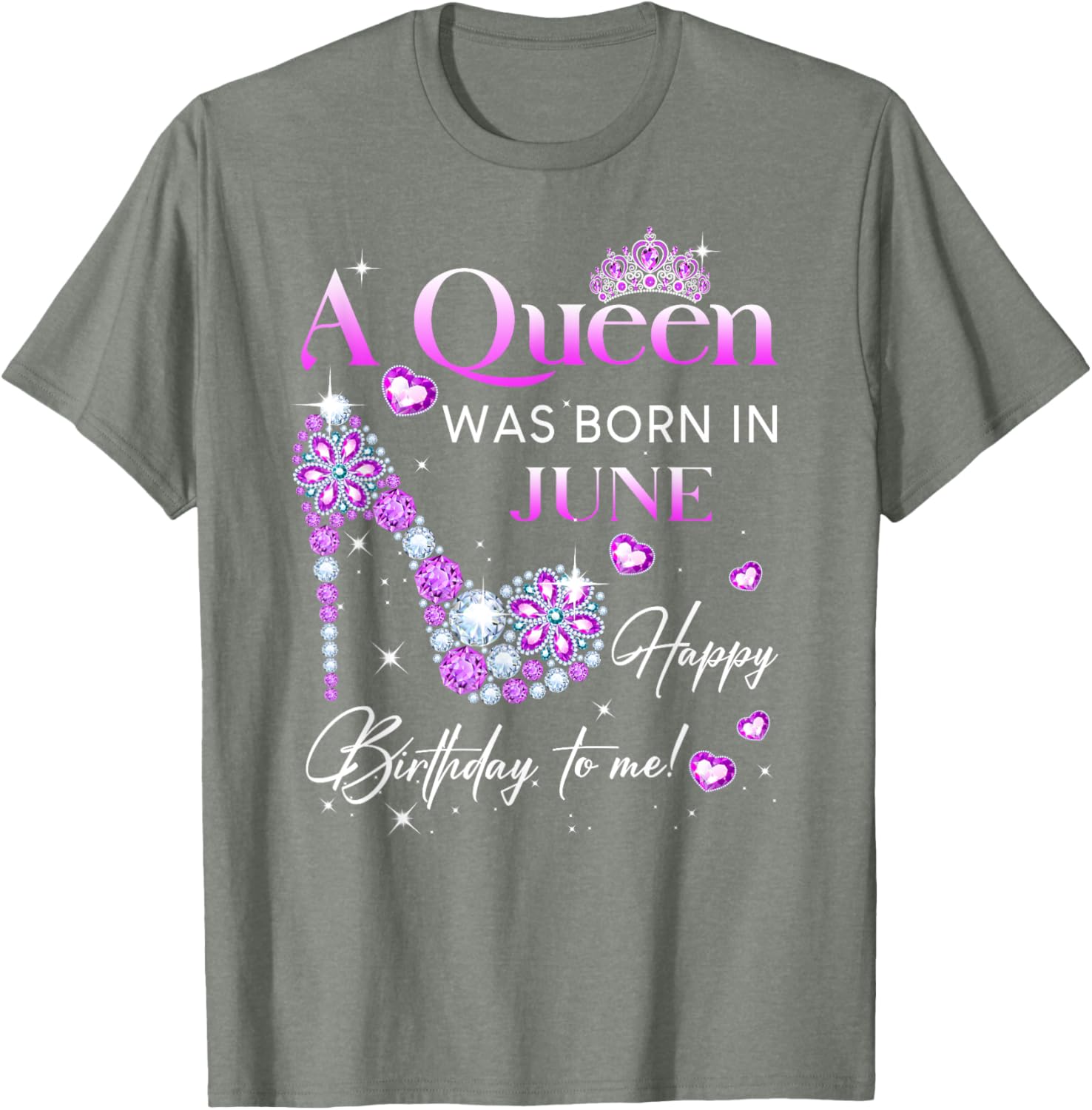 Queen Was Born In June T-Shirt for Women - Perfect Birthday Gift - 12