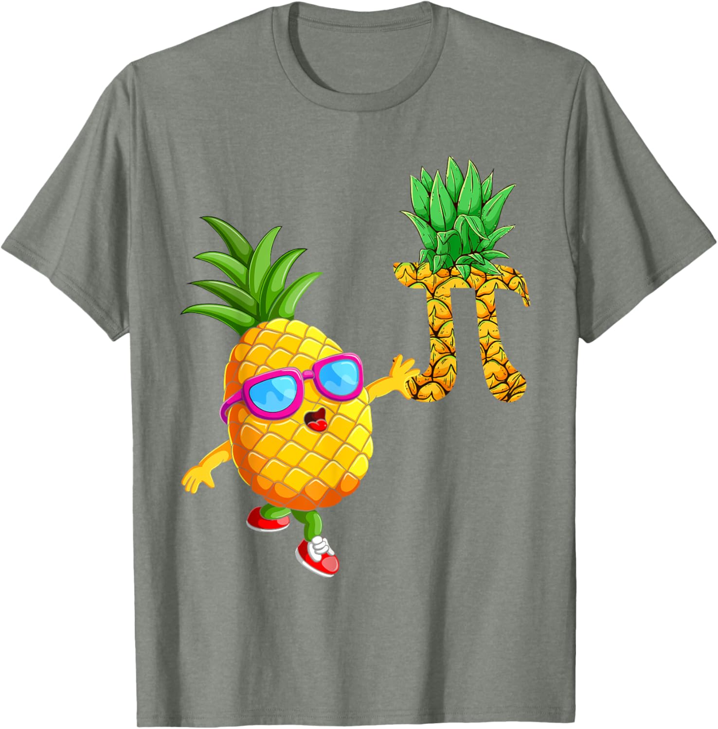 Pineapple Pi Day T-Shirt for Math Lovers and Foodies Fun Design - 1