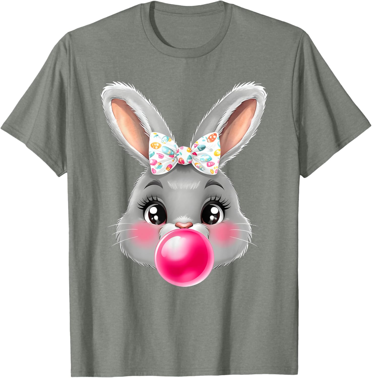 Adorable Bunny Rabbit T-Shirt with Bow Glasses for Cute Style Lovers - 14