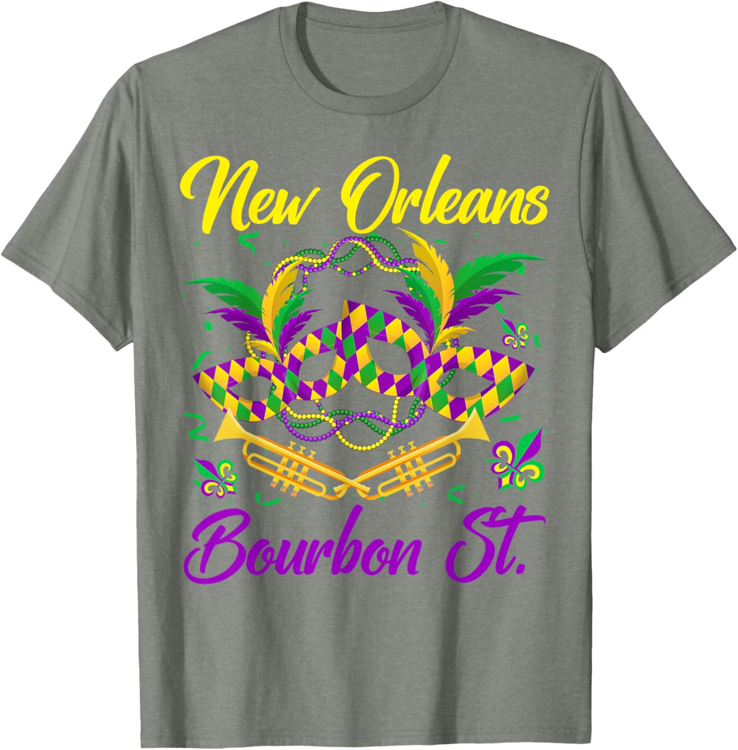 Funny NOLA Bourbon Street Mardi Gras T-Shirt for Fat Tuesday Celebrations - 26