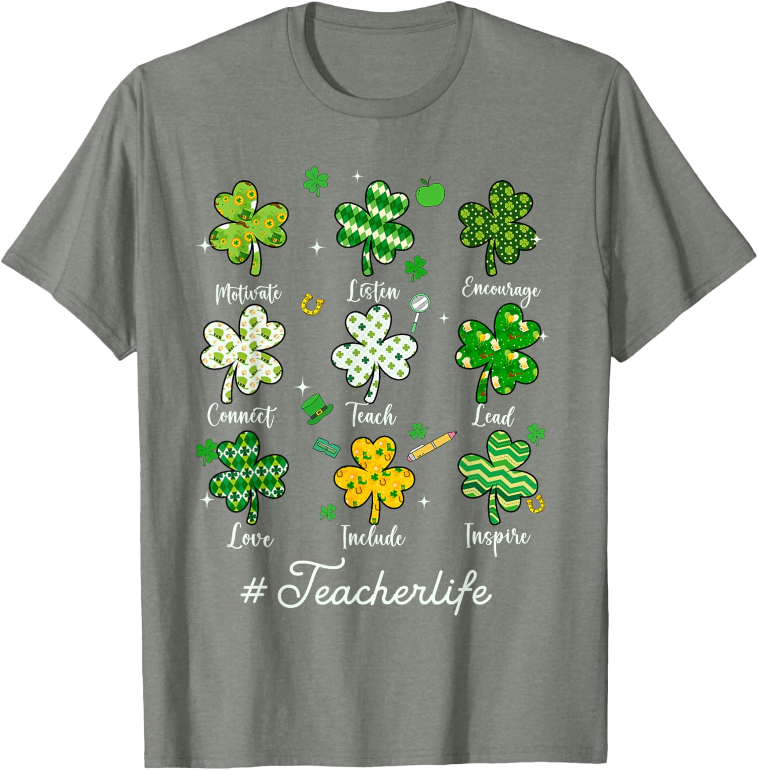 Teacher Life Shamrock T-Shirt - Inspire Love This St. Patrick's Day - 5