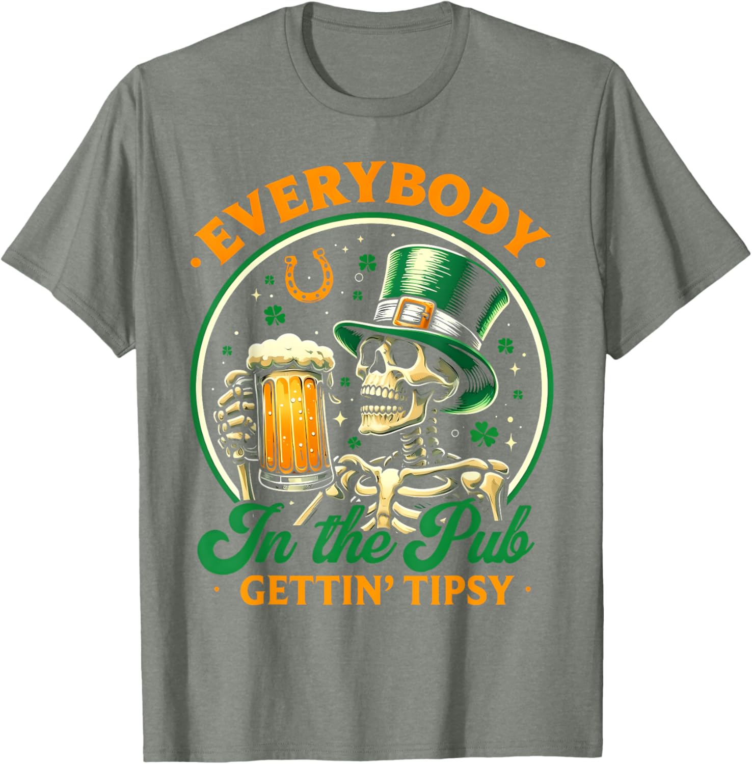 Tipsy St Patricks Day T-Shirt for Men and Women Celebrating at the Pub - 1
