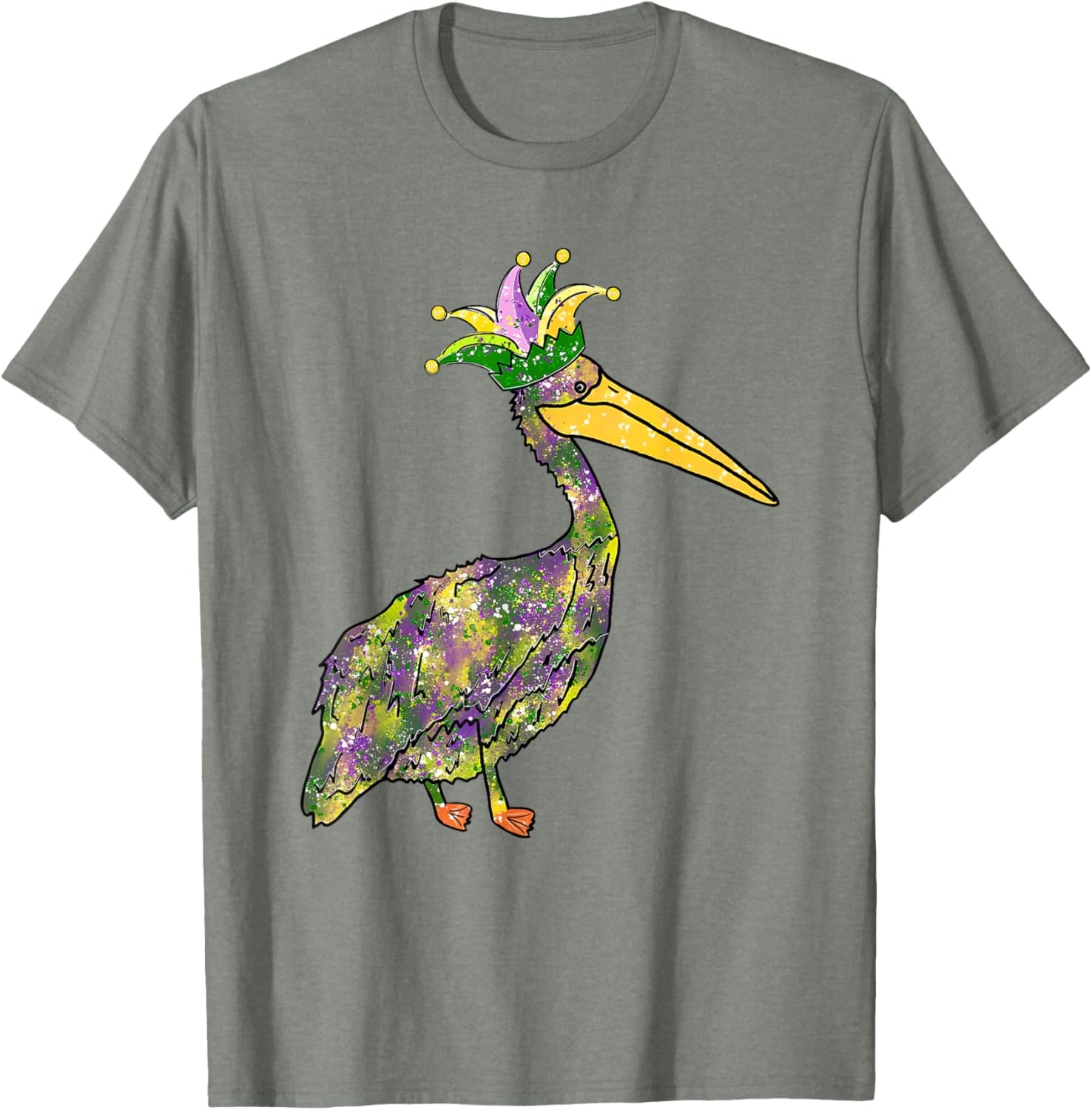 Pelican Mardi Gras Women's Carnival Lover T-Shirt Fun Festive Style - 14