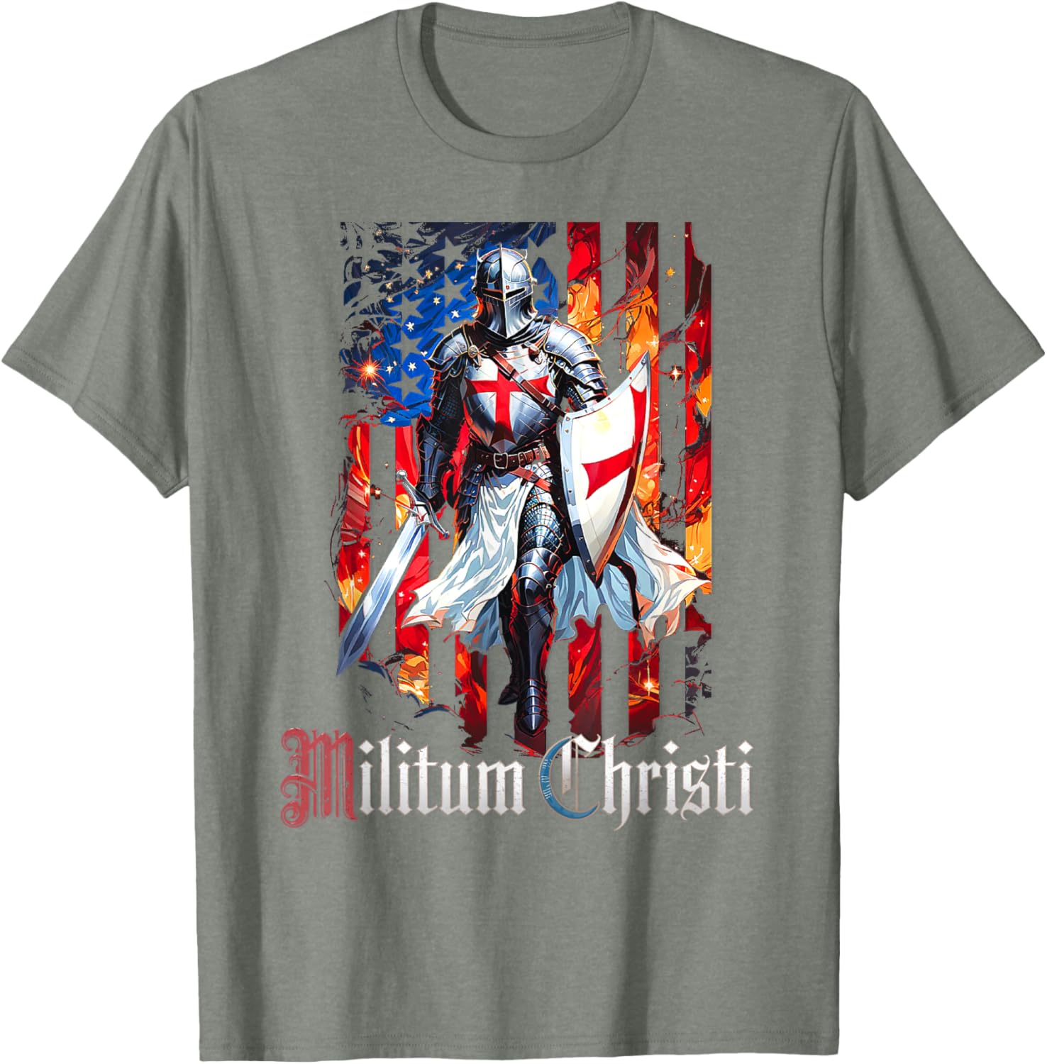 Catholic Knight Templar Crusader Cross T-Shirt for Faith and Style - 3