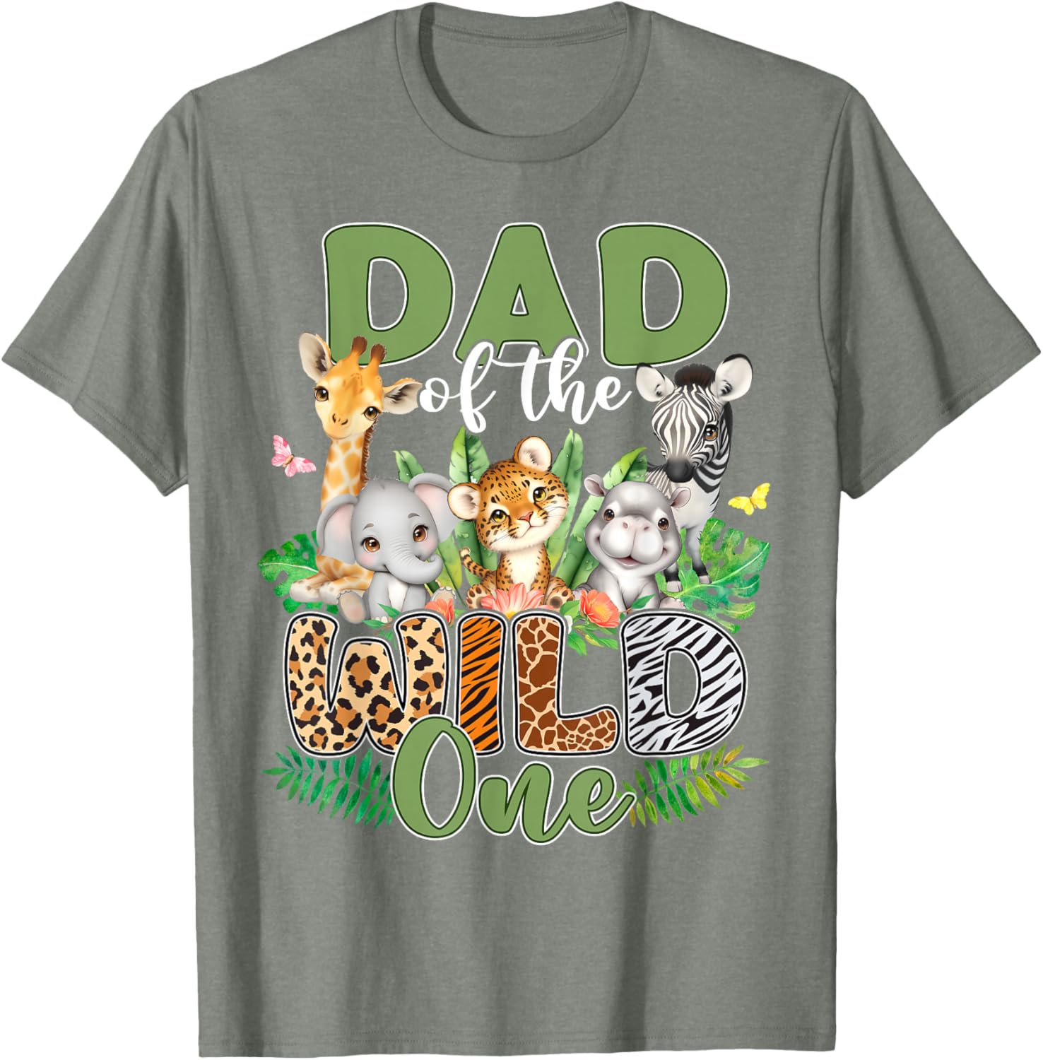 Dad Of The Wild One Safari Family Matching T-Shirt for 1st Birthday - 7