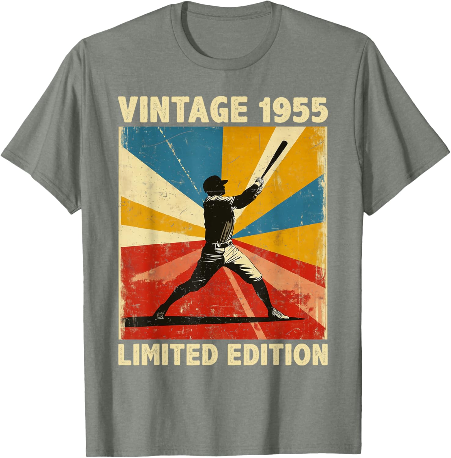Retro Vintage 1955 Baseball Lover Funny Limited Edition T-Shirt - 1