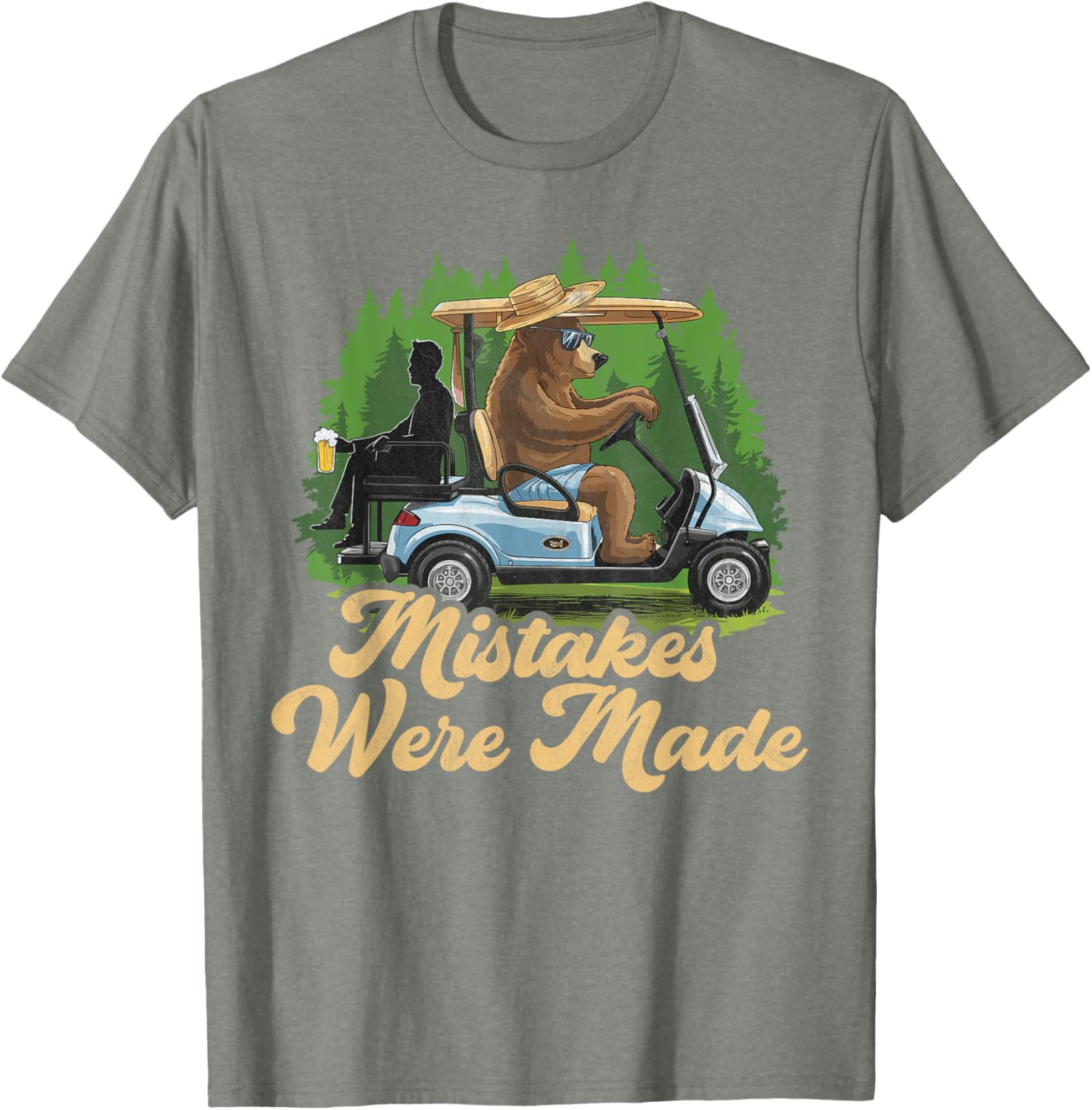 Funny Golf Cart Dad T-Shirt Mistakes Were Made Golfing Gift Apparel - 5