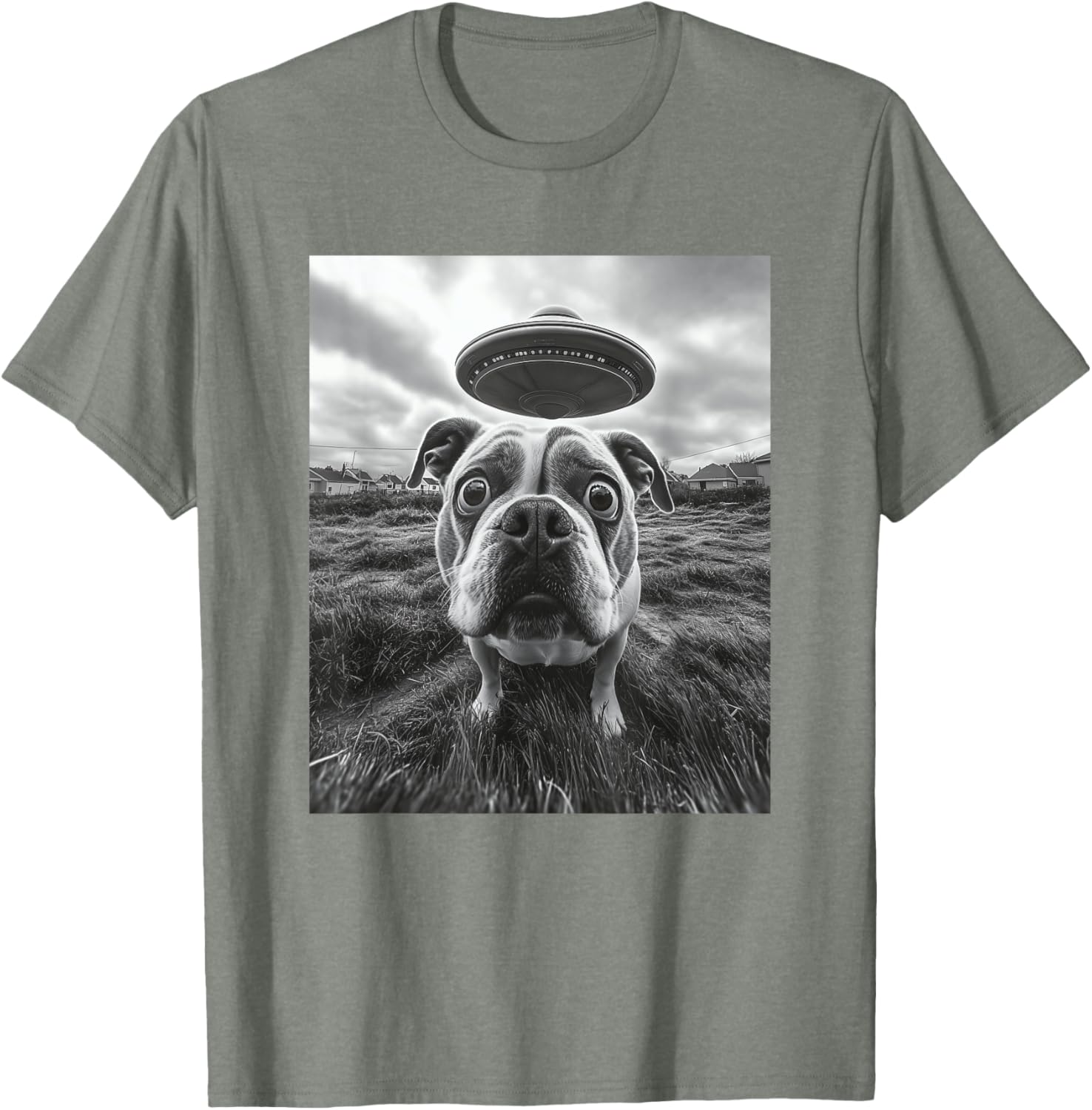 Hilarious English Bulldog UFO Graphic T-Shirt for Dog Lovers of All Ages - 15