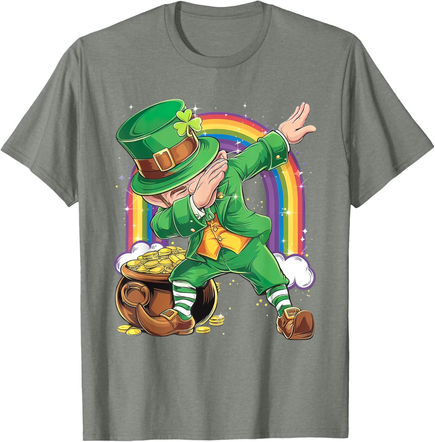 St Patricks Day Dabbing Leprechaun T-Shirt for Men, Women, Kids - 23