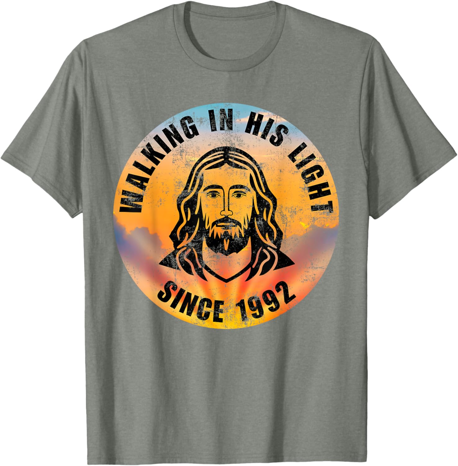 Walking In His Light Since 1992 Inspirational Christian T-Shirt - 25