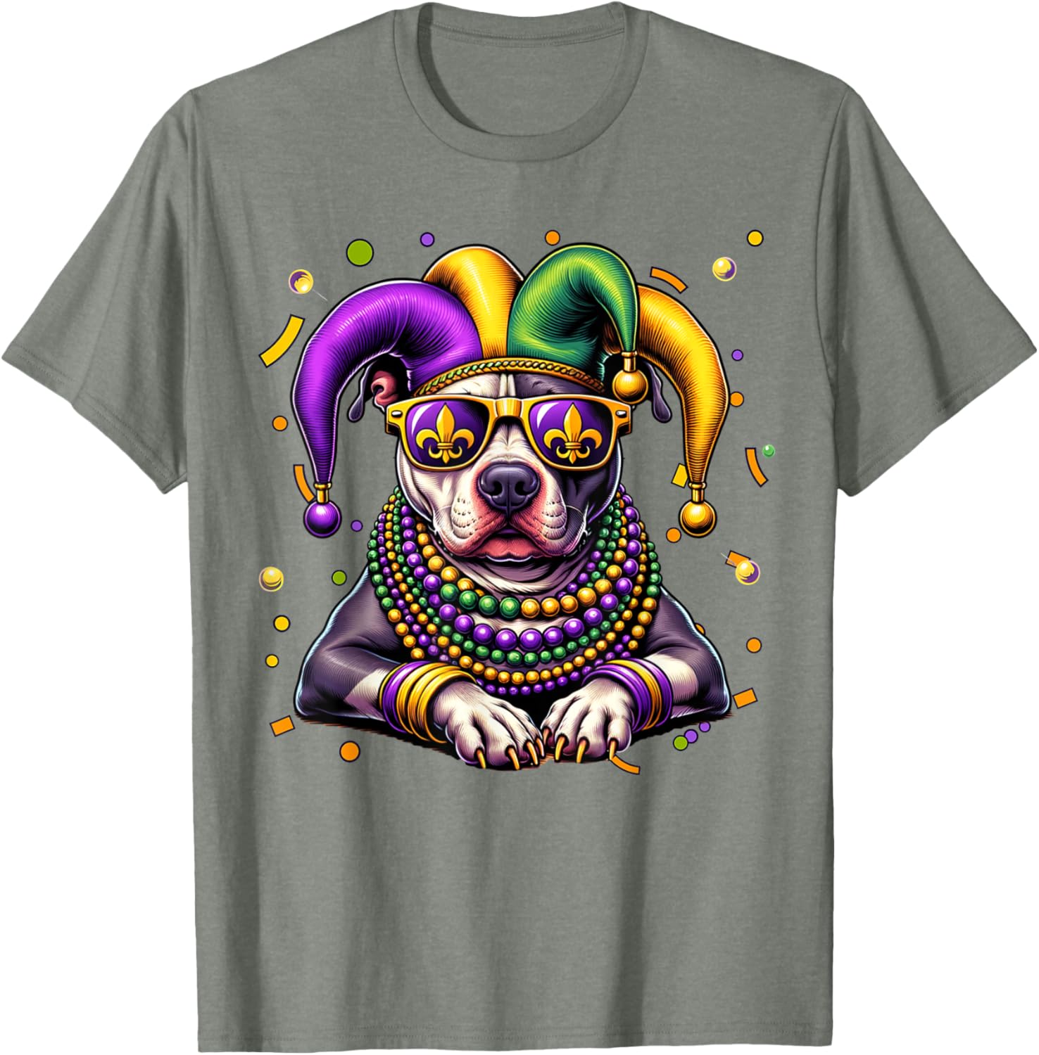 Mardi Gras Pitbull Festival T-Shirt for Men and Women - Fun Carnival Wear - 26