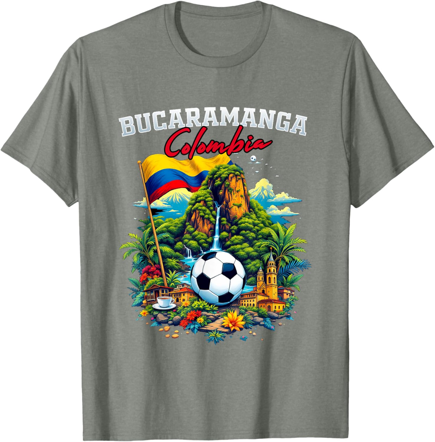 Bucaramanga Colombia Souvenir Flag T-Shirt for Travel and Fashion Lovers - 7