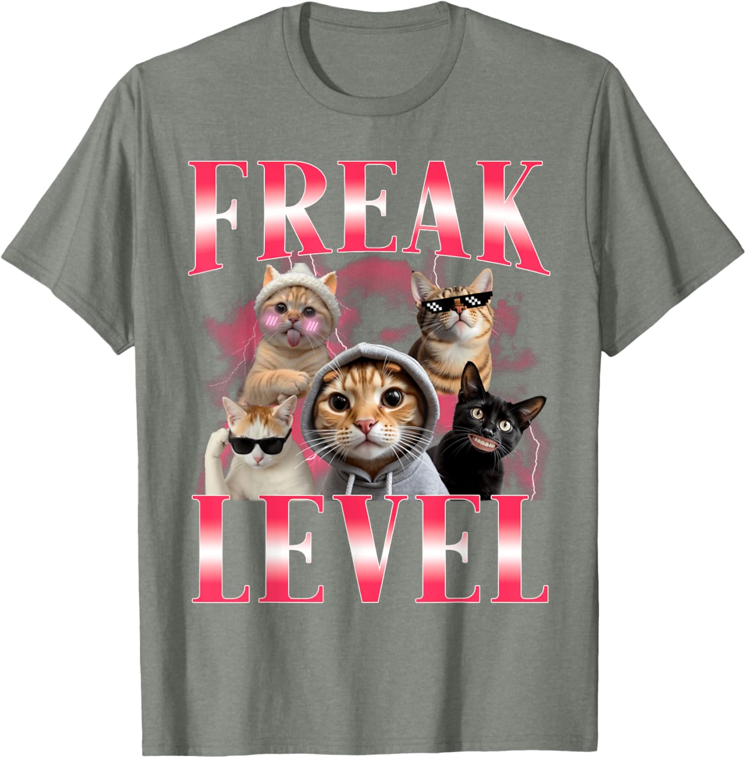 Funny Cat Meme T-Shirt Certified Freak Humor for Cat Lovers - 19