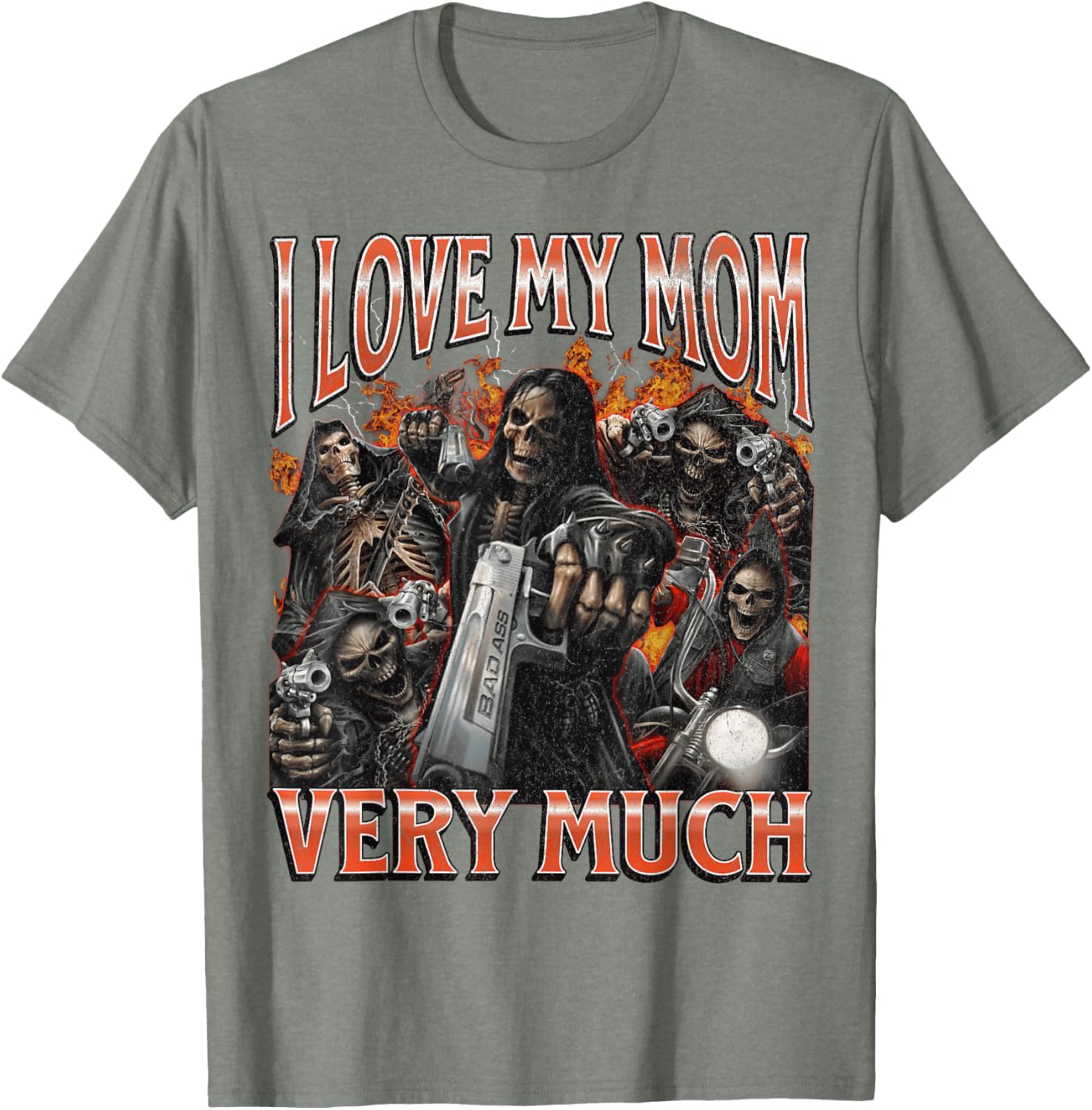 Funny I Love My Mom Skeleton Graphic T-Shirt for Unique Style Lovers - 10