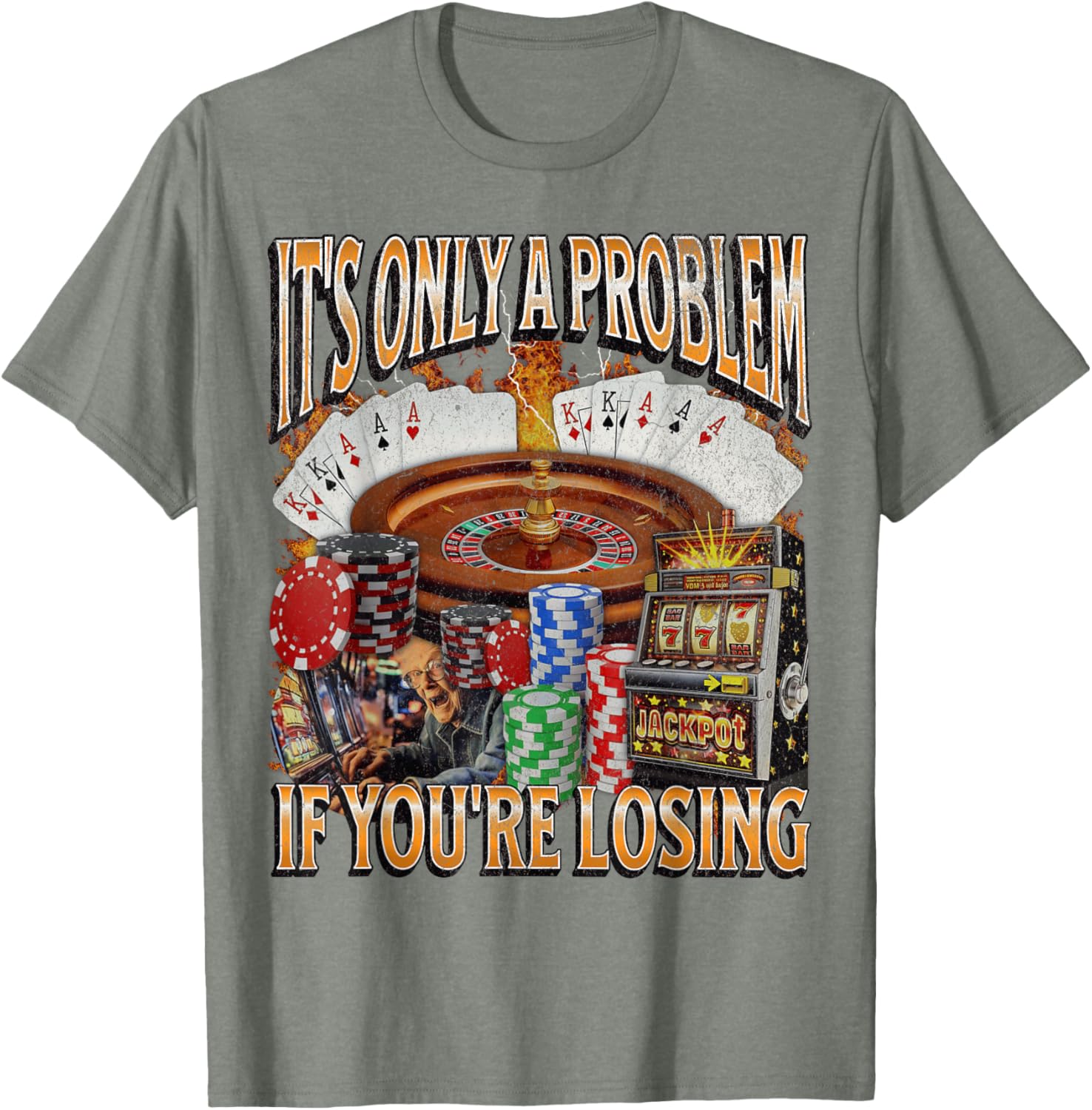 Funny Gambling Bootleg Graphic T-Shirt Perfect for Losing Bet Lovers - 8