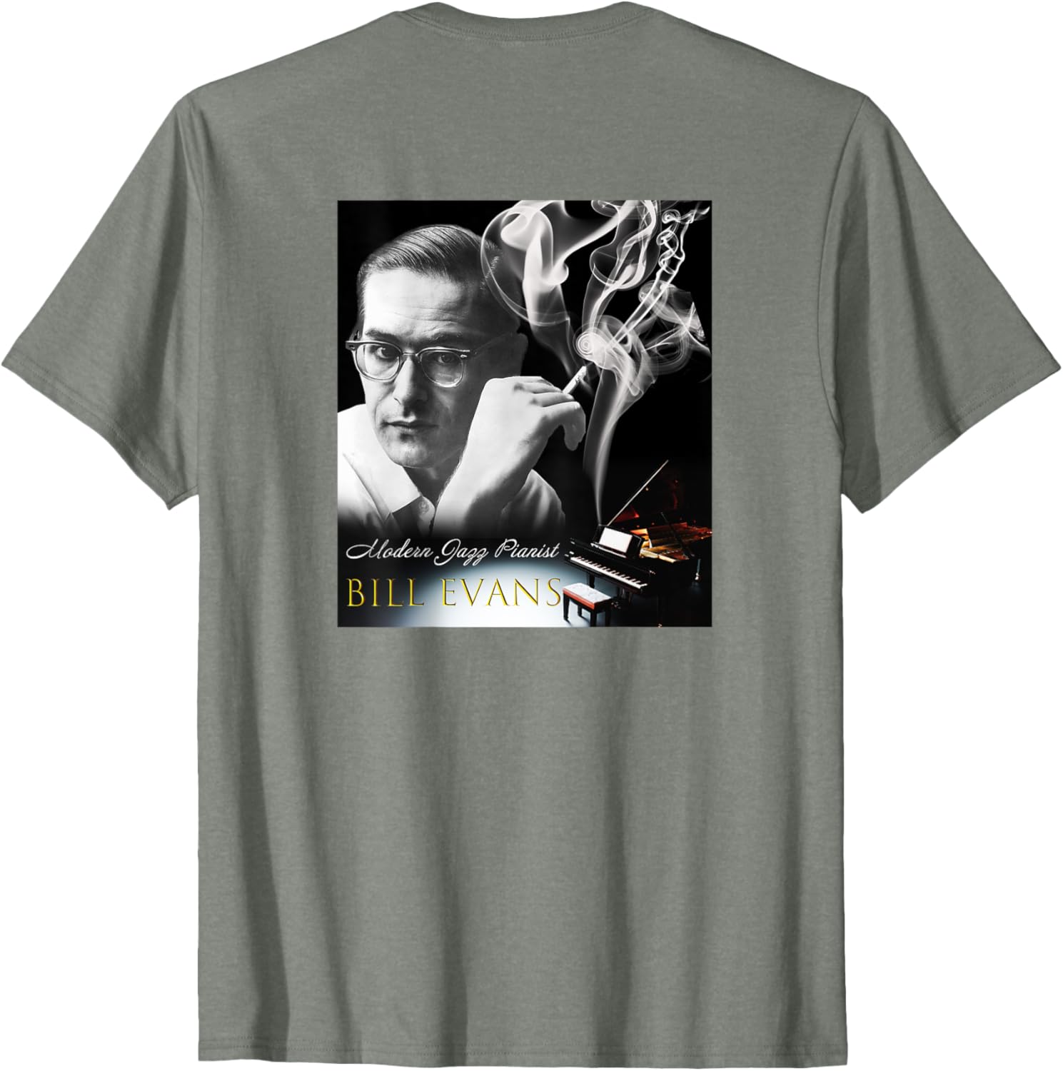 Bill Evans Back Printed T-Shirt for Music Lovers - Stylish and Comfortable - 23