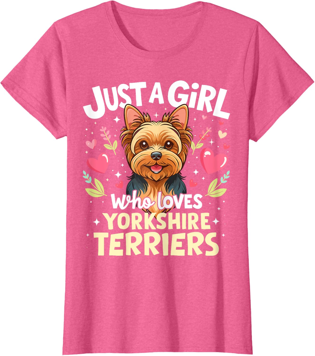 Cute Yorkshire Terrier Puppy T-Shirt for Pet Lover Girls - 19