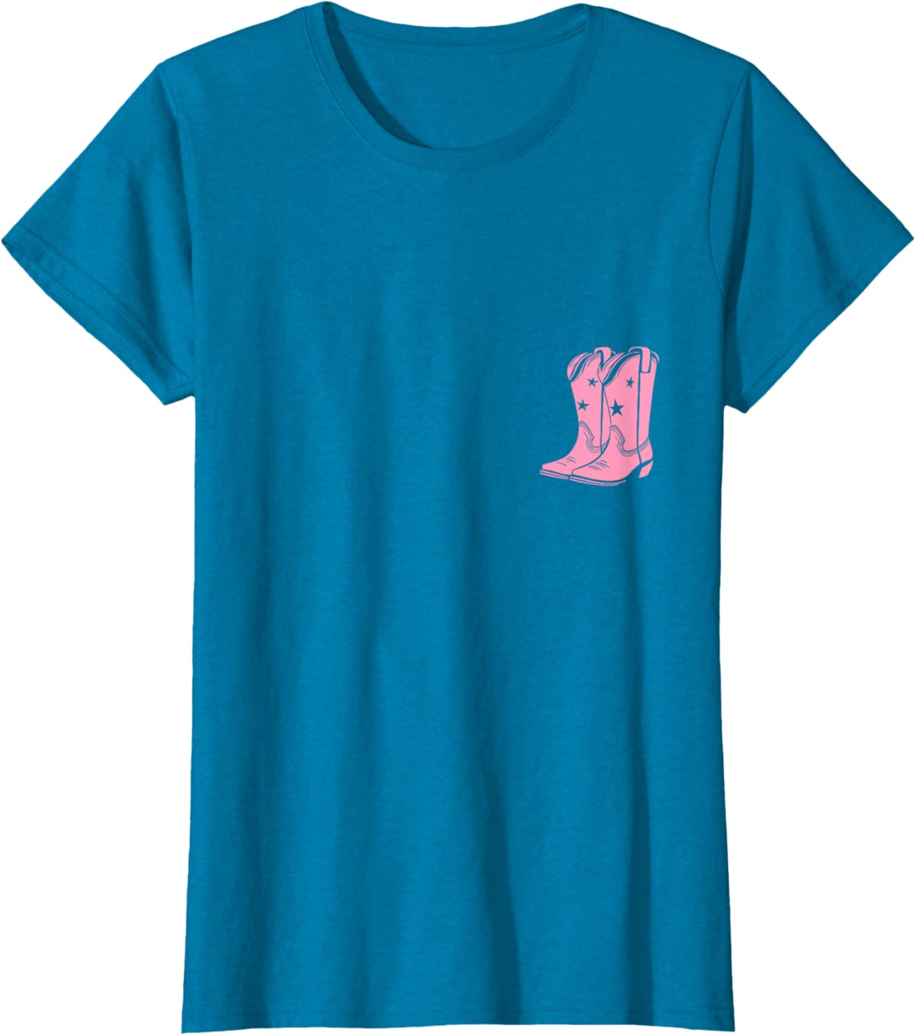 Pink Cowboy Boots Cowgirl Boho Style Western T-Shirt for Fashion Lovers - 4