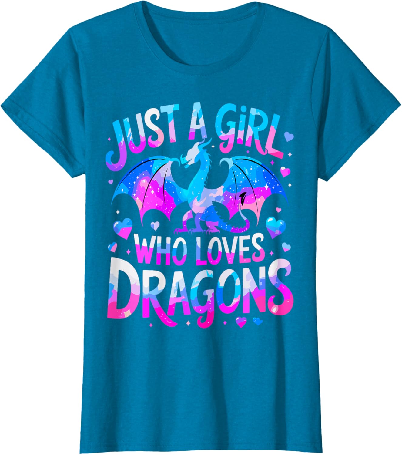 Cute Dragon Lover T-Shirt for Girls - Adorable Dragon Print Apparel - 1