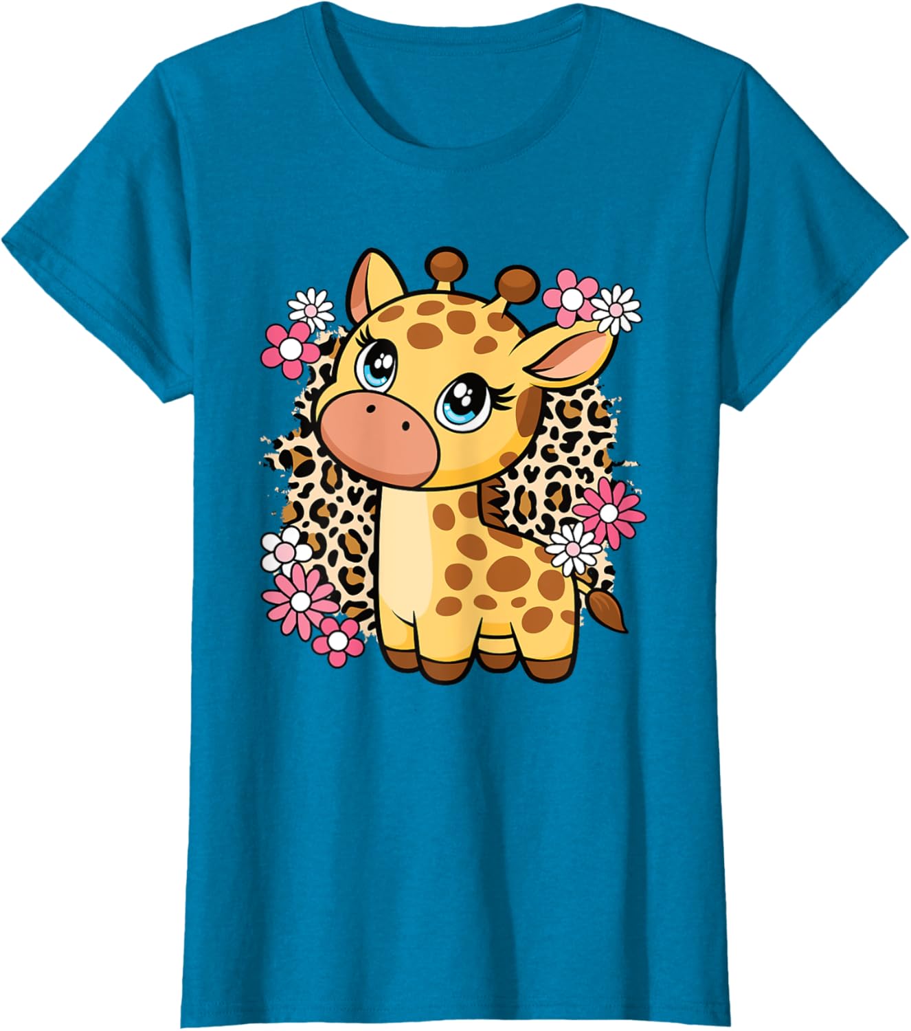Cute Giraffe Flower T-Shirt for Women, Girls, and Kids - Perfect Gift! - 20