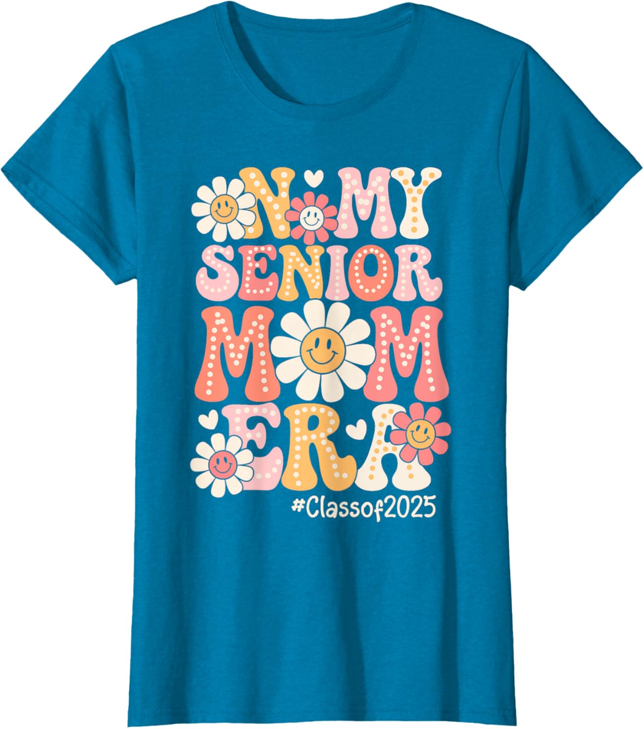 Groovy Senior Mom Era Class of 2025 T-Shirt for Proud Moms - 12