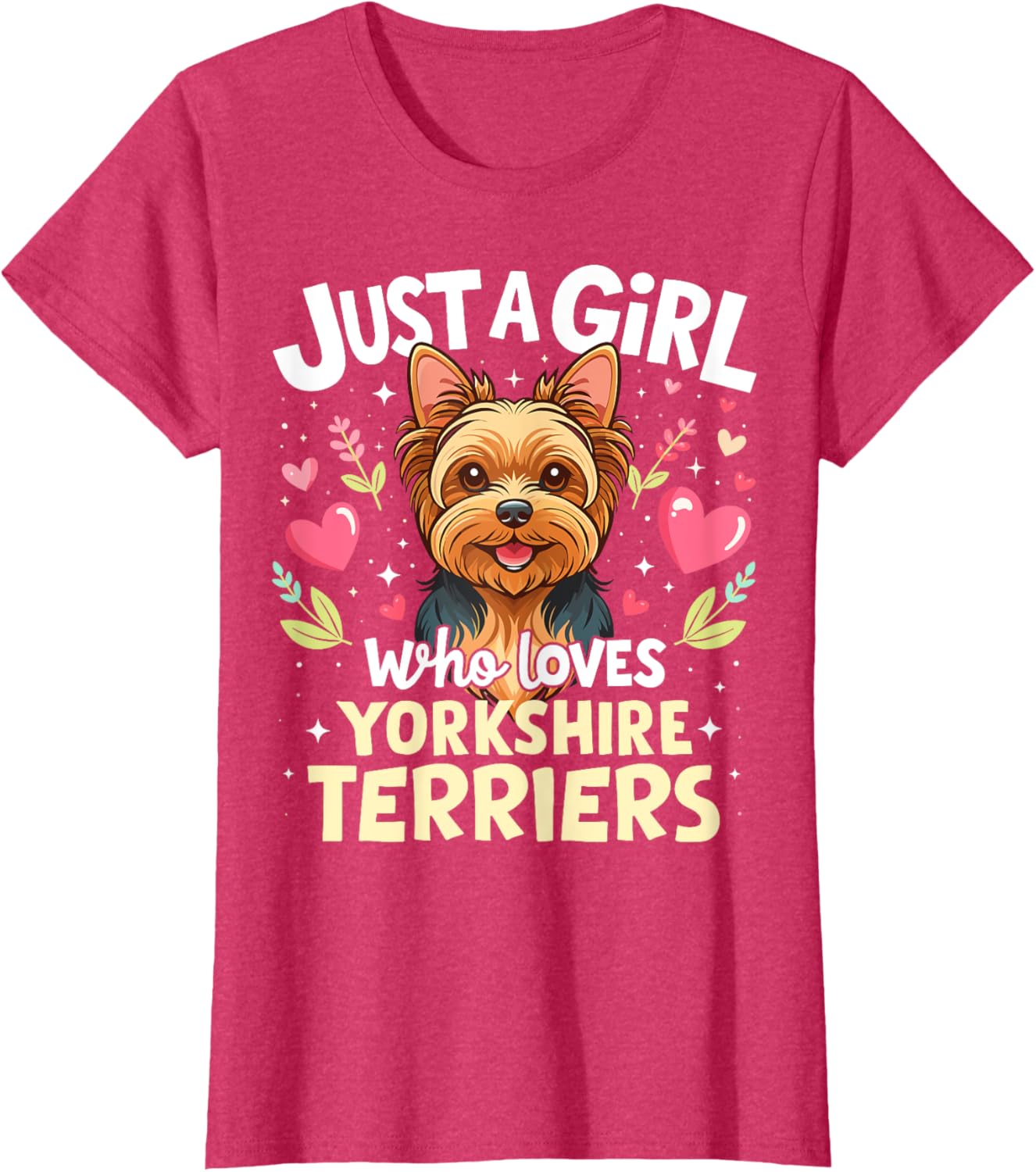 Cute Yorkshire Terrier Puppy T-Shirt for Pet Lover Girls - 1