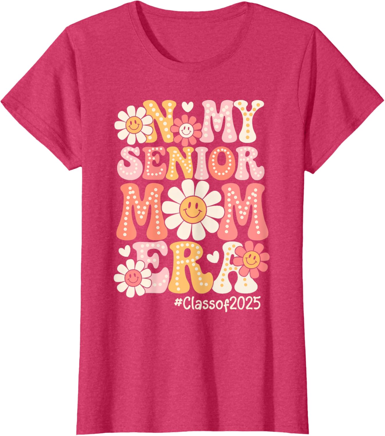 Groovy Senior Mom Era Class of 2025 T-Shirt for Proud Moms - 11