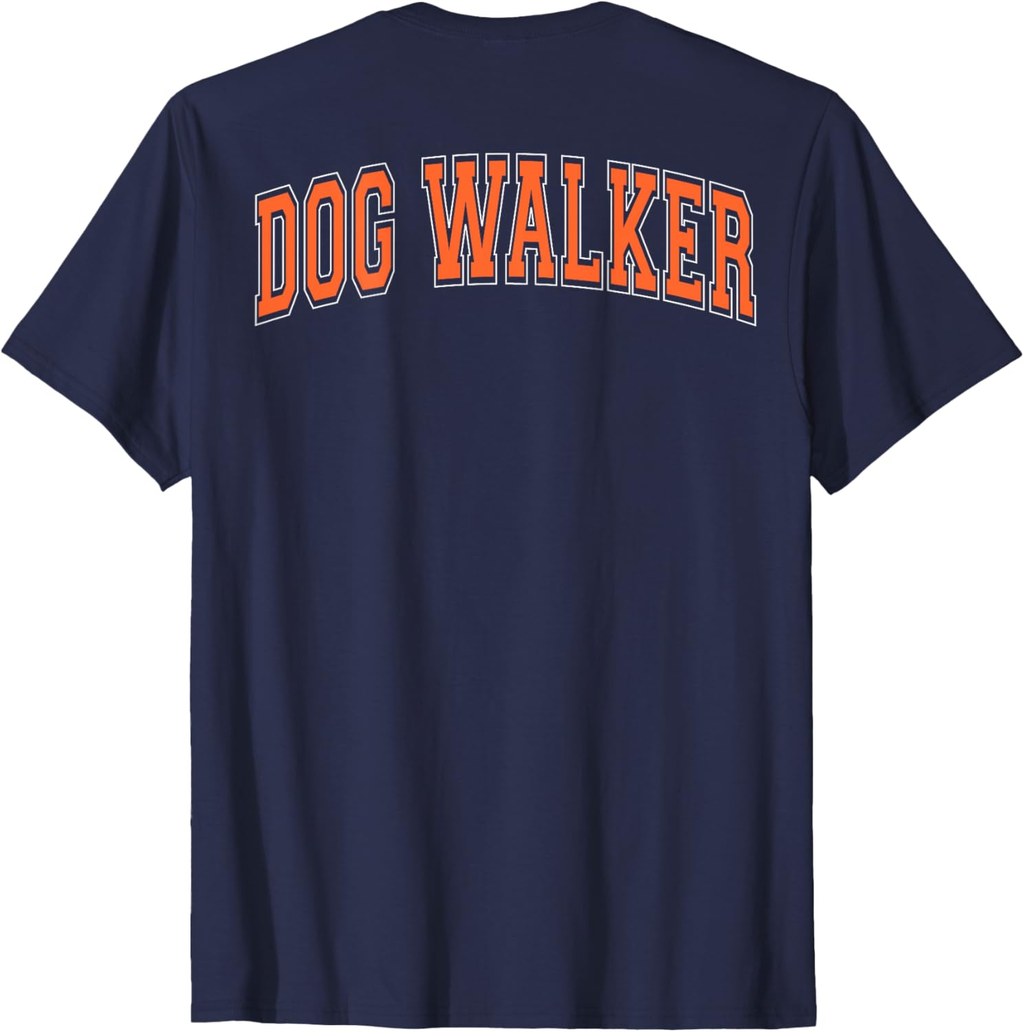 Retro Dog Walker T-Shirt with Arched Orange Letters for Pet Lovers - 7