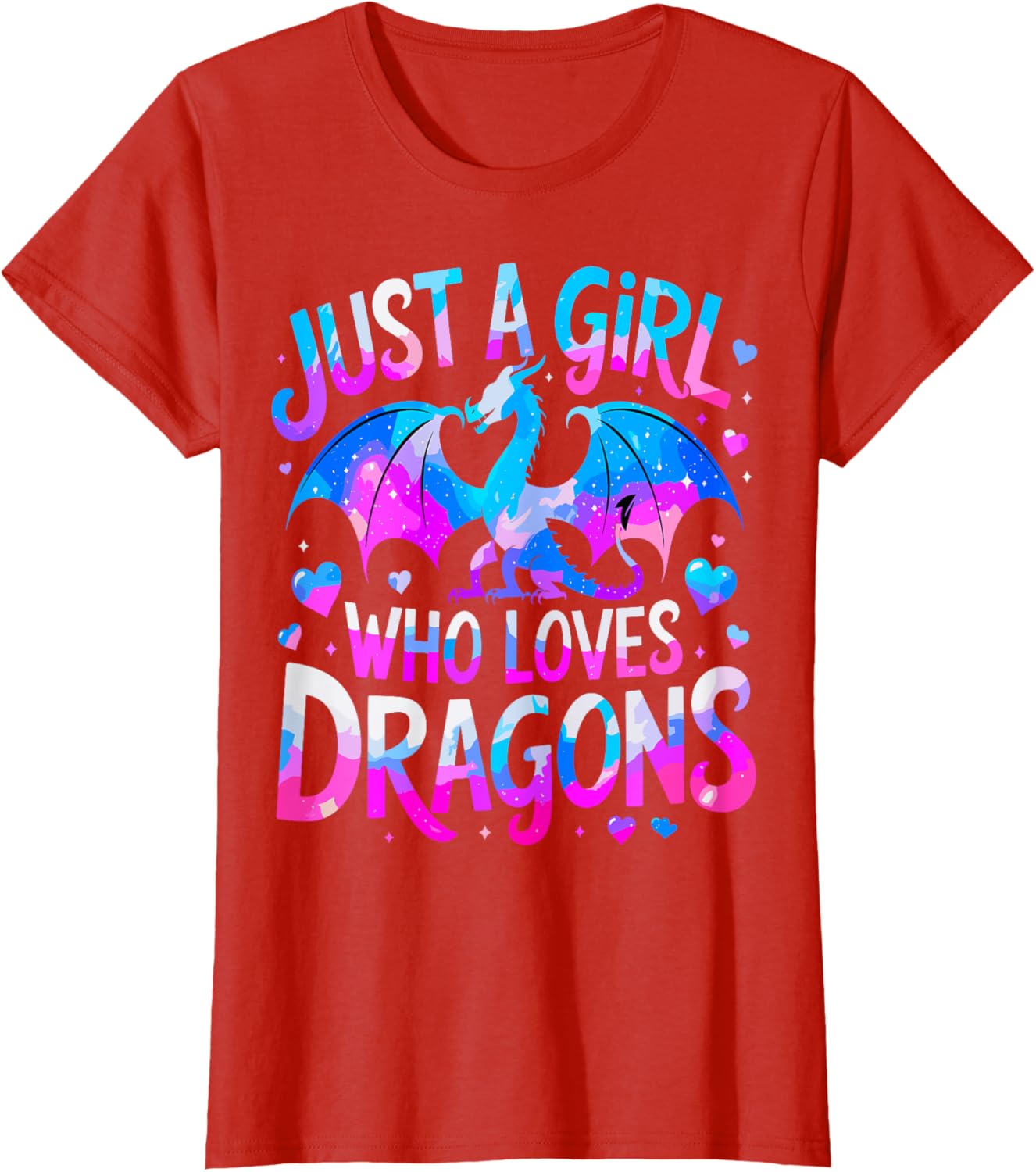 Cute Dragon Lover T-Shirt for Girls - Adorable Dragon Print Apparel - 2