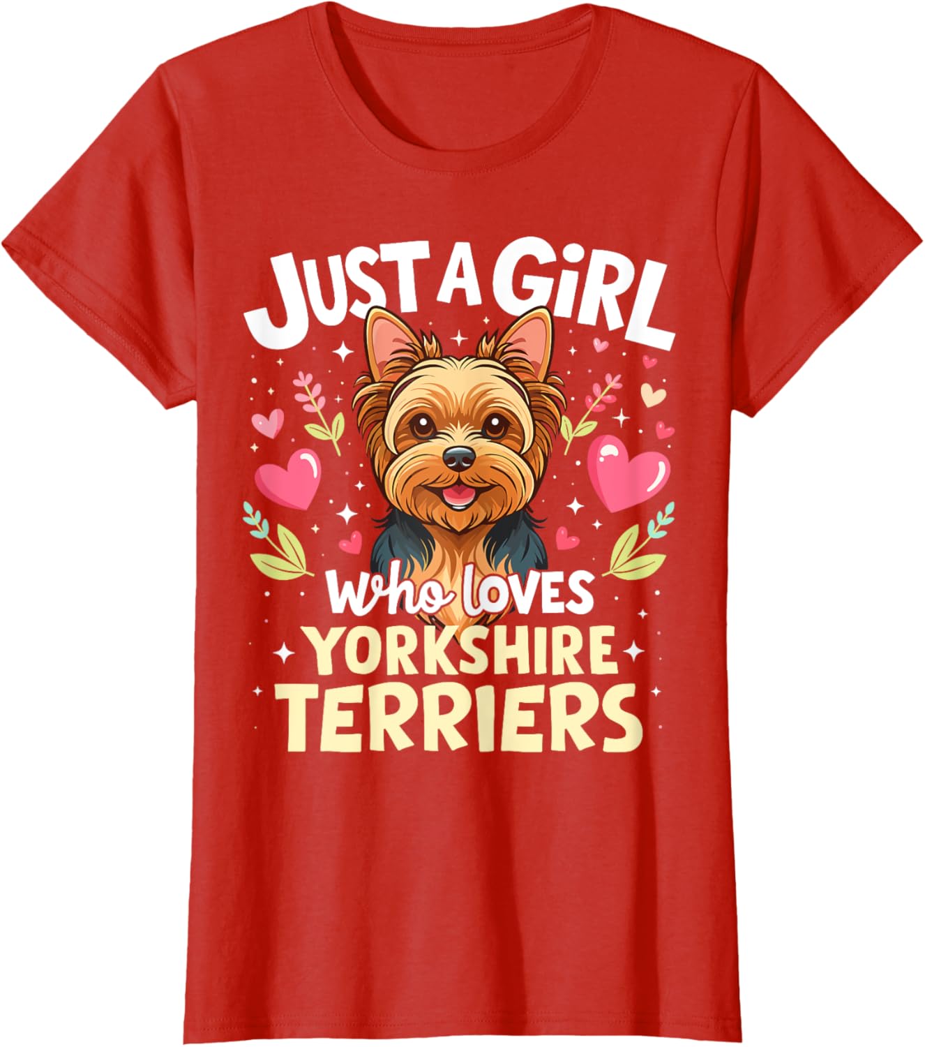 Cute Yorkshire Terrier Puppy T-Shirt for Pet Lover Girls - 9