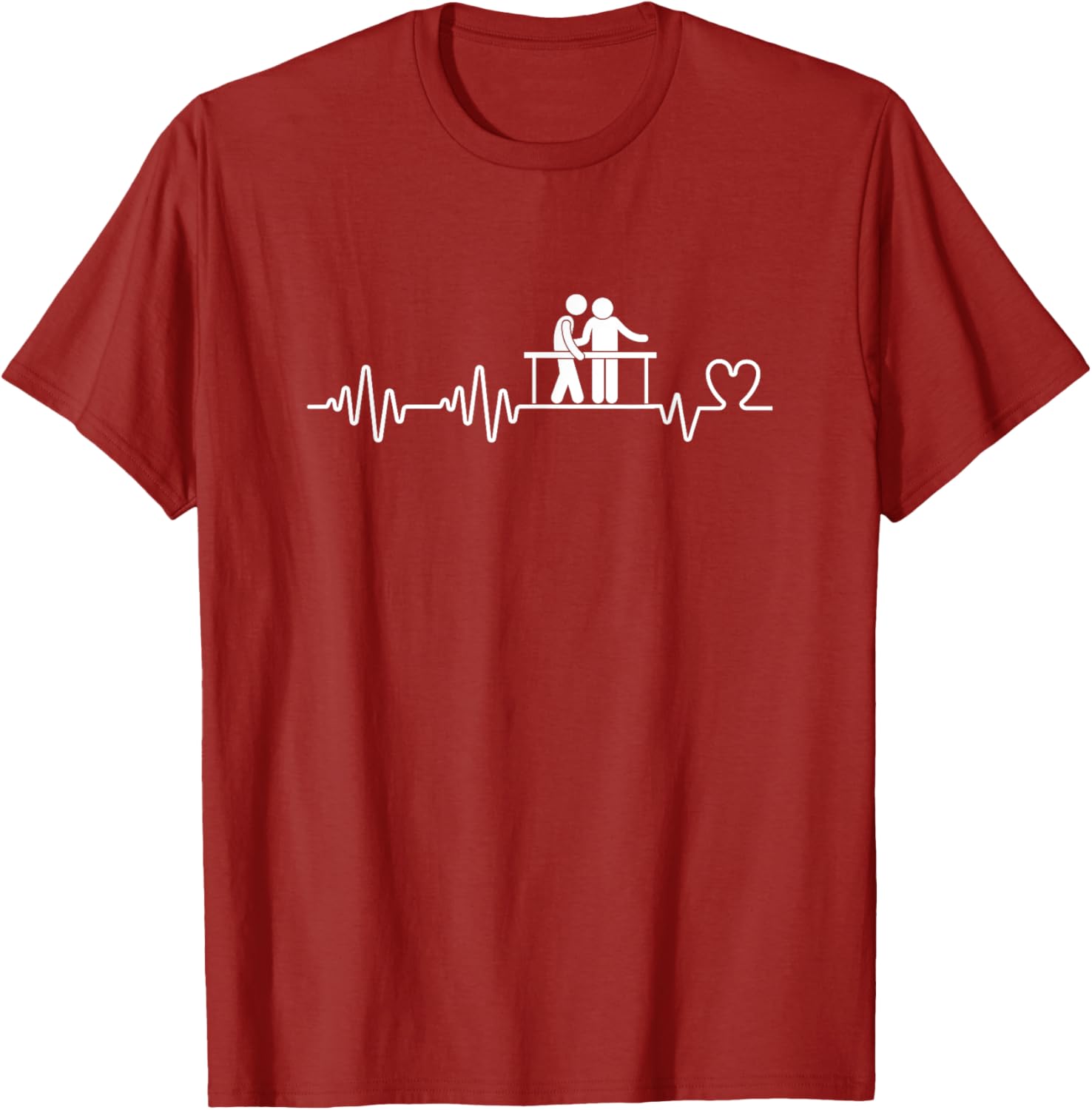 Funny Physical Therapist Heartbeat Man T-Shirt for Therapy Lovers - 24