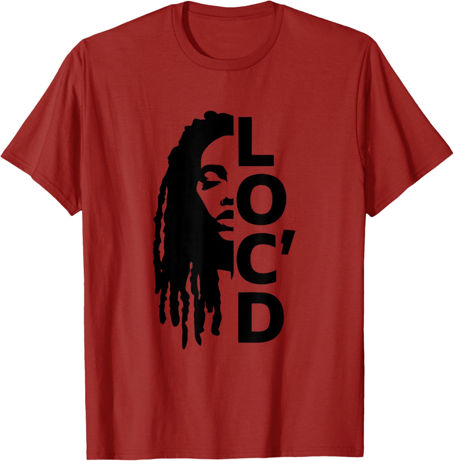 Loc'd For Life Afro Locs T-Shirt for Proud Black Melanin Women - 6