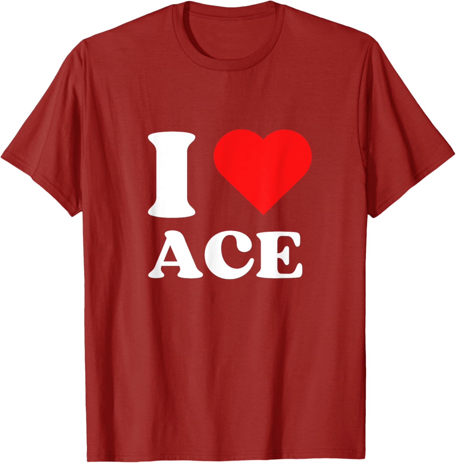 I Love Ace Y2K Valentine's Day T-Shirt for Trendy Fashion Lovers - 8