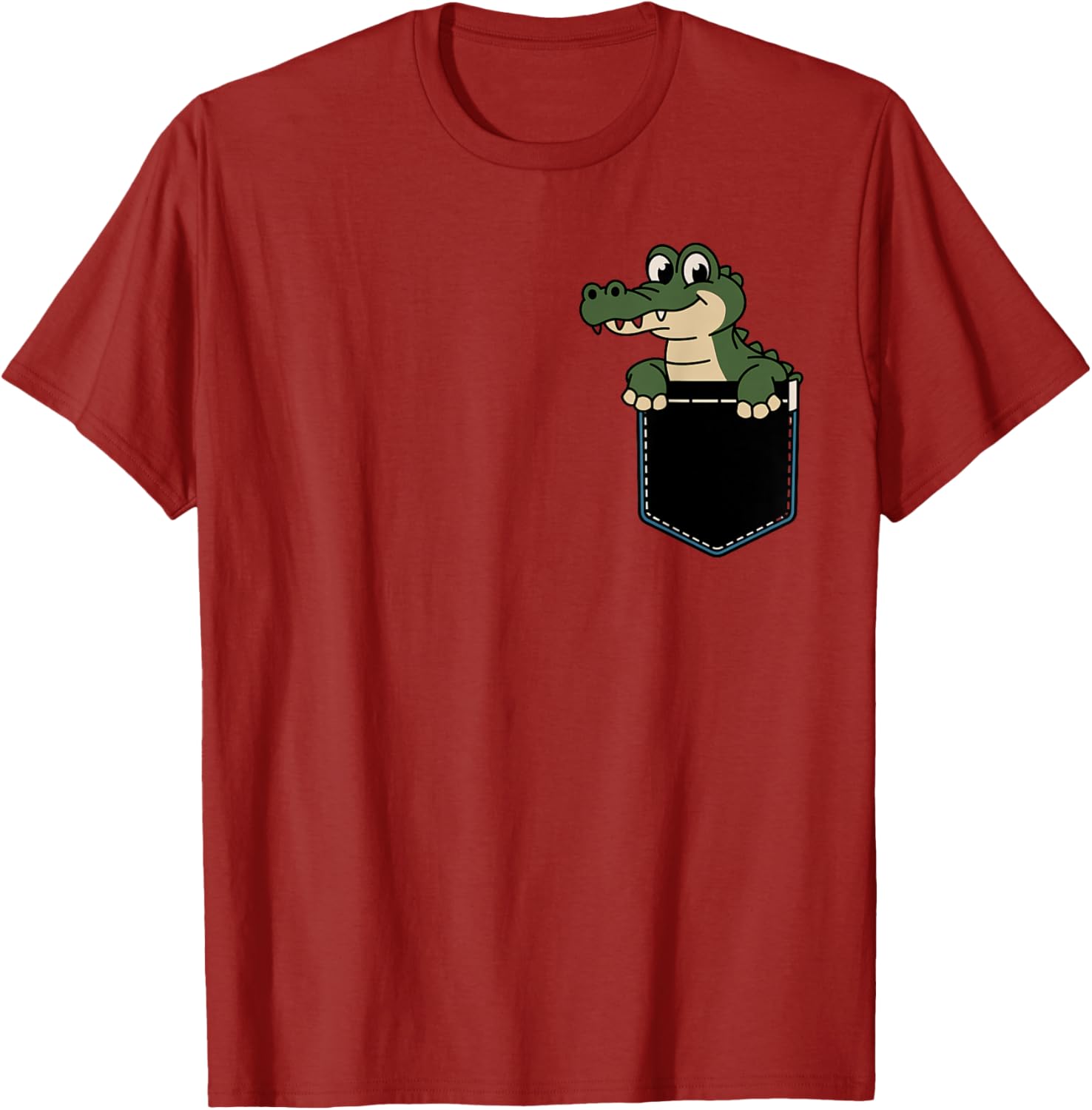 Funny Crocodile Pocket T-Shirt for Men and Women – Cute Animal Design - 13