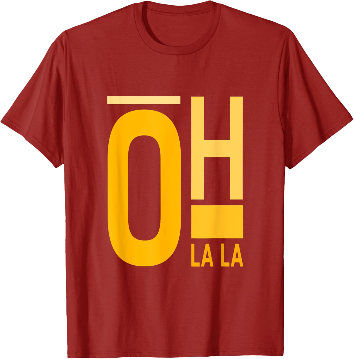 University Varsity Gold Oh La La T-Shirt for Stylish Students and Fans - 1
