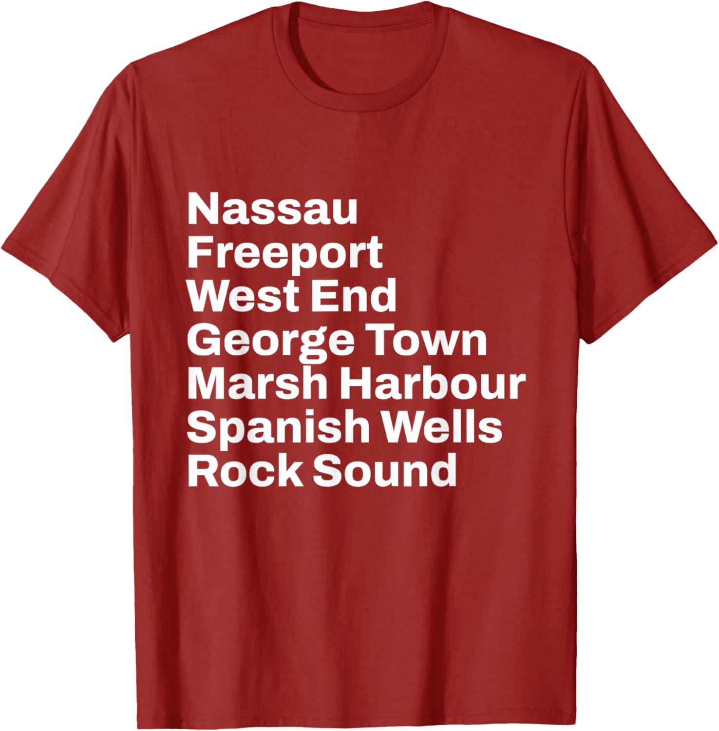 Bahamas Cities and Towns Travel T-Shirt for Beach Lovers and Adventurers - 6