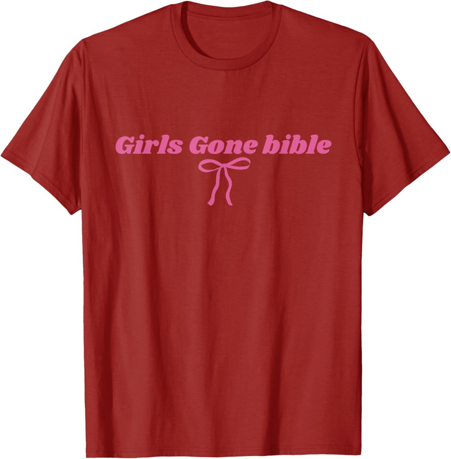 Girls Gone Bible Pink Bow Christian T-Shirt for Women and Girls - 5
