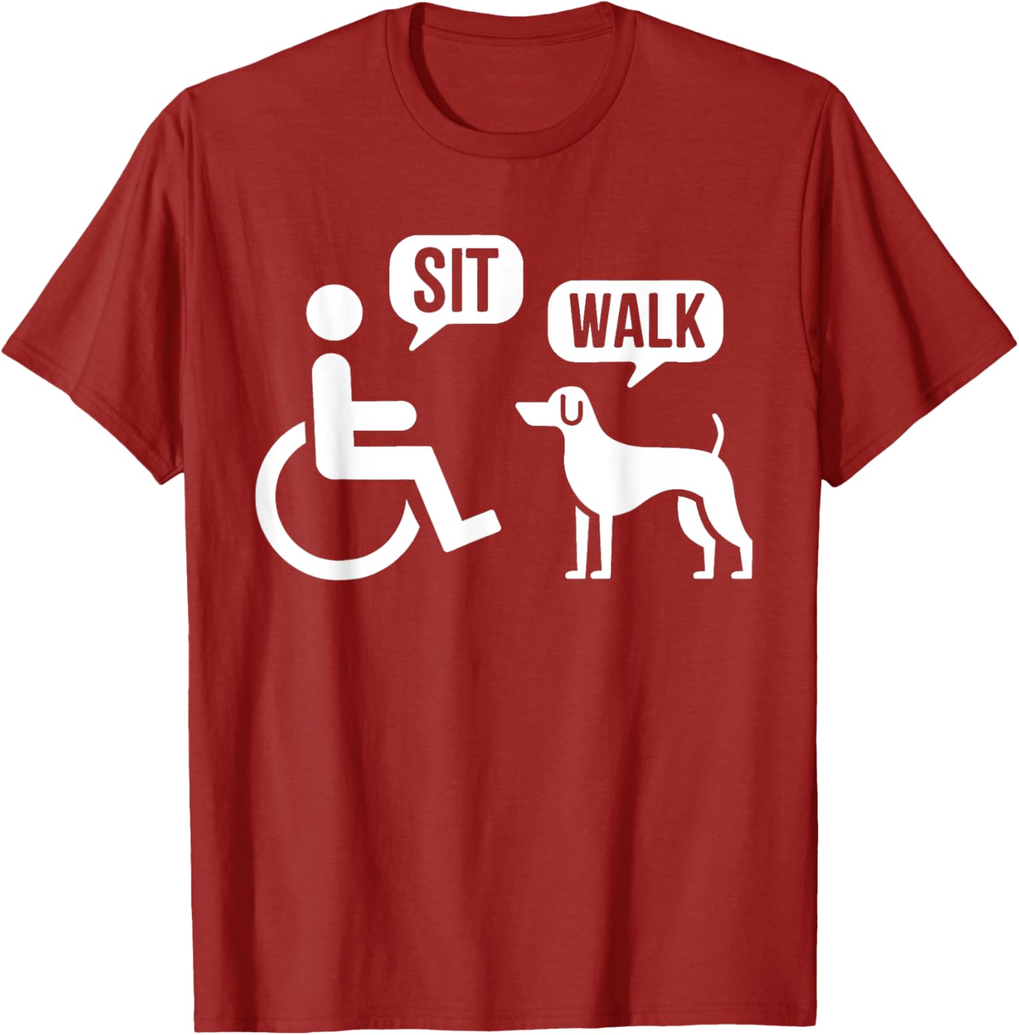 Funny Sit Walk Wheelchair User & Dog T-Shirt for Pet Lovers - 4