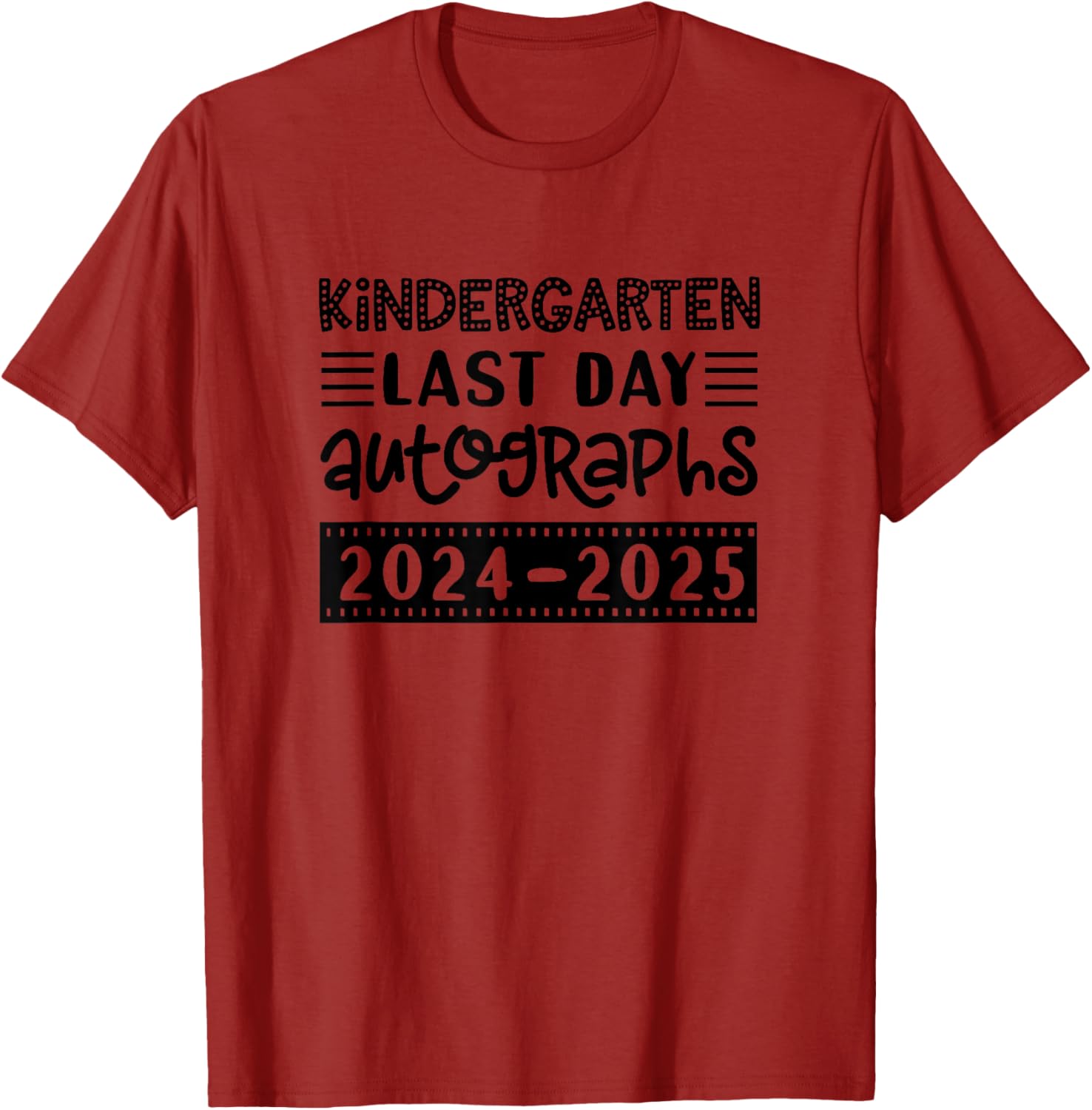 Last Day of School Kindergarten T-Shirt for Kids - Sign My Shirt Fun - 1