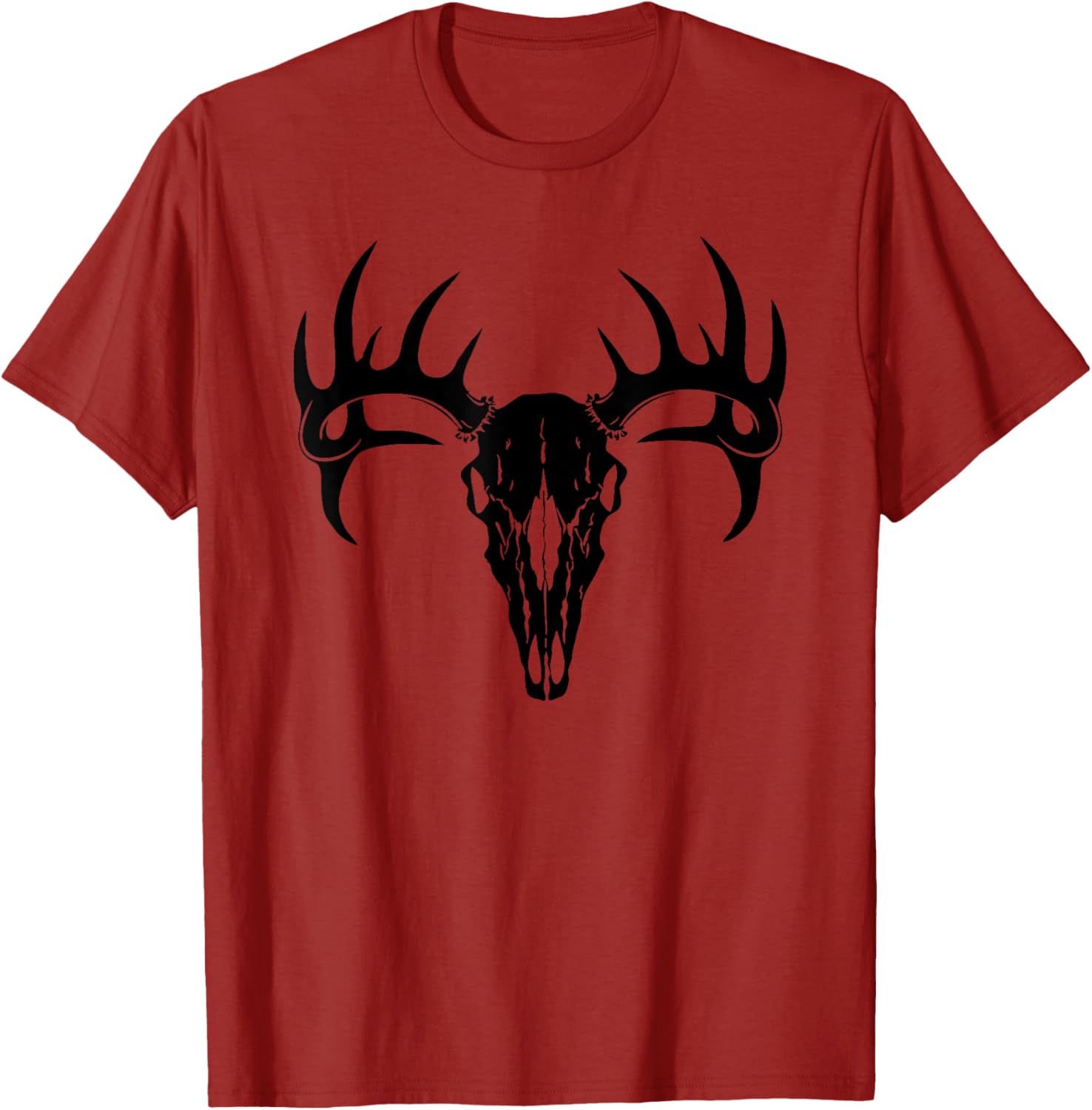 Stylish Deer Antler Deer Skull T-Shirt for Outdoor Enthusiasts - 27