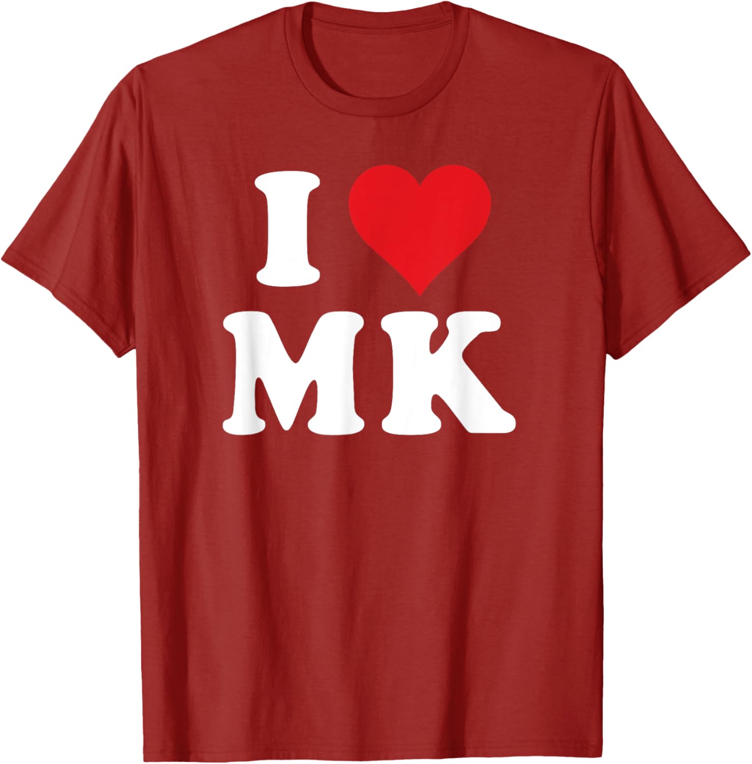I Love MK Initials T-Shirt for Personalized Style and Comfort - 7