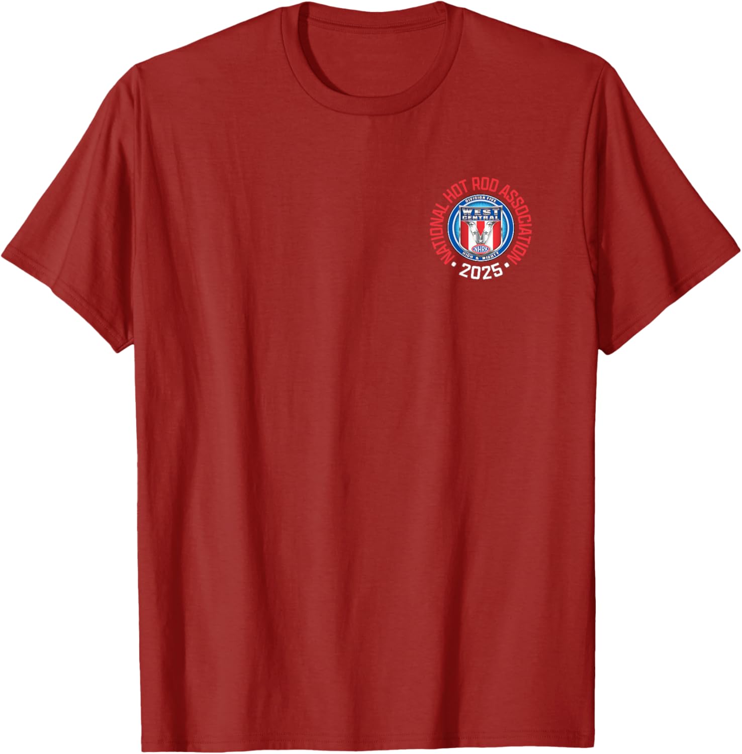 NHRA West Central Division Circle Logo T-Shirt for Motorsports Fans - 17
