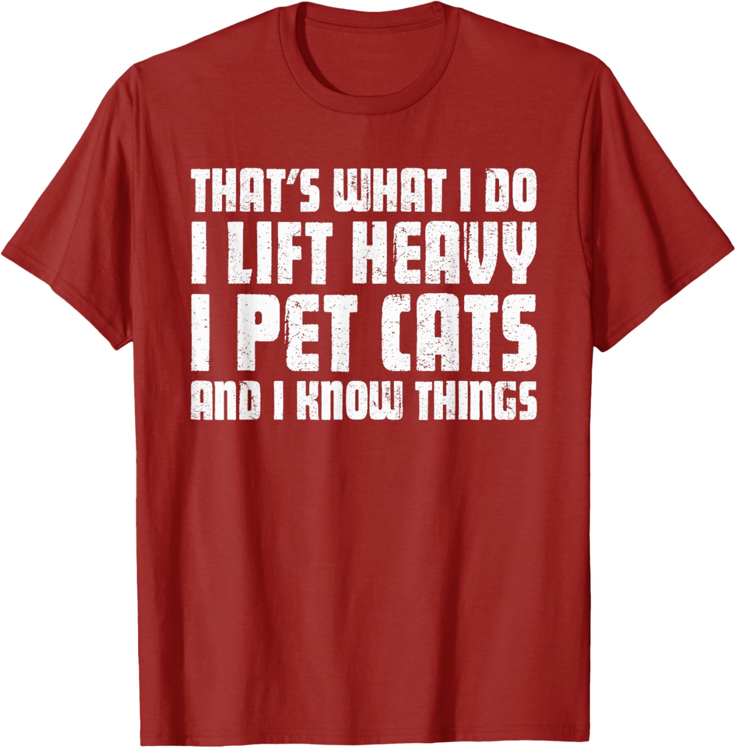 Funny I Lift Heavy I Pet Cats Unisex T-Shirt for Cat Lovers Black Small - 20