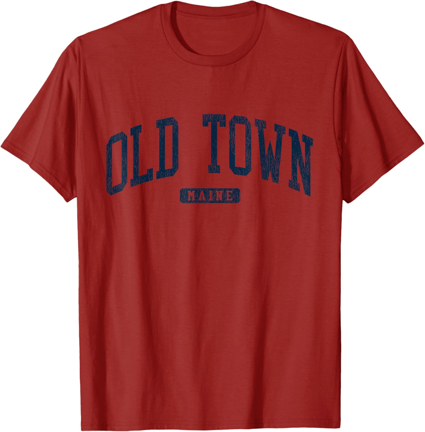 Old Town Maine University Style Blue T-Shirt for College Students - 2