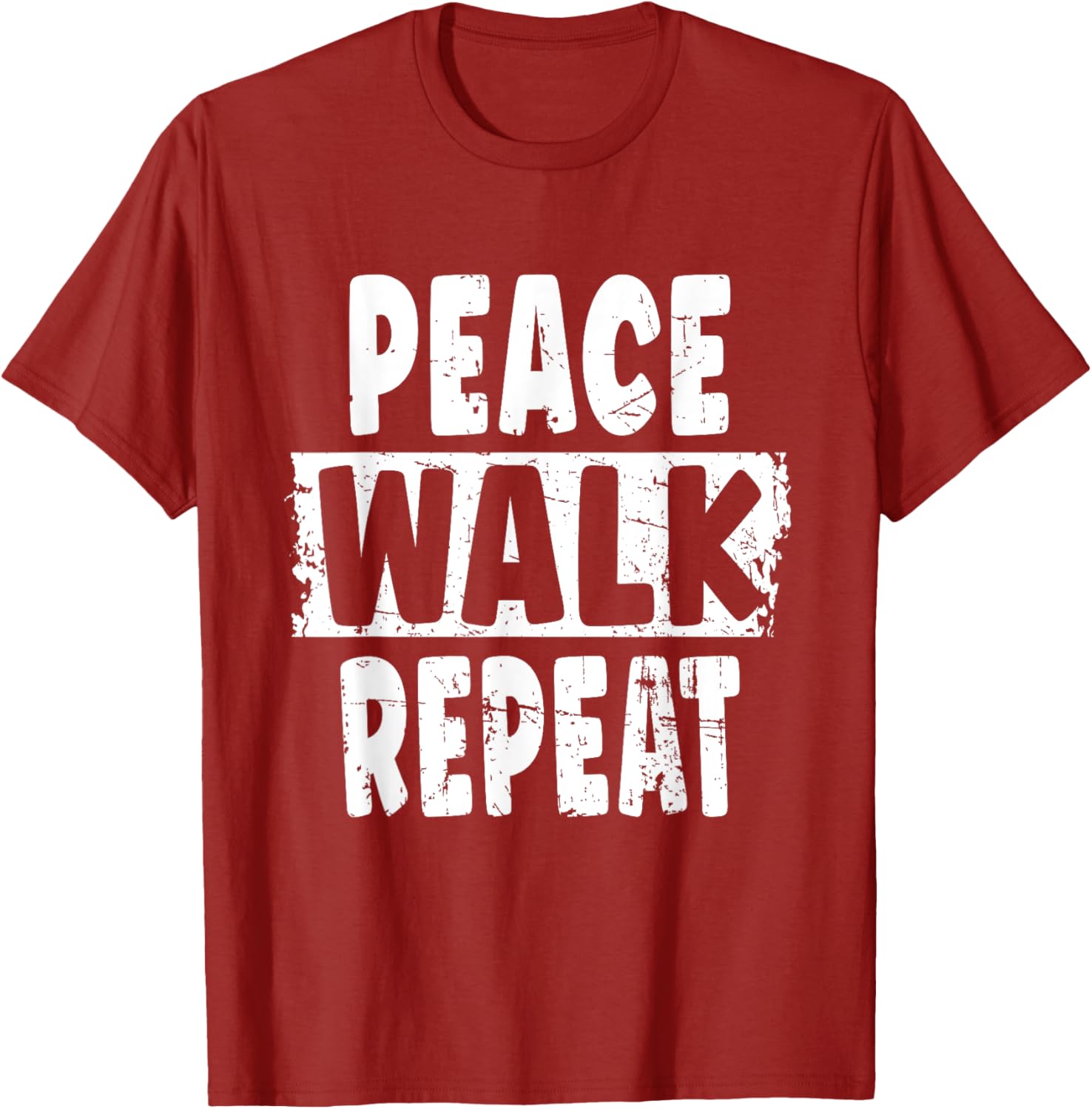 Peace Walk Repeat T-Shirt for Outdoor Enthusiasts and Silent Walk Lovers - 24